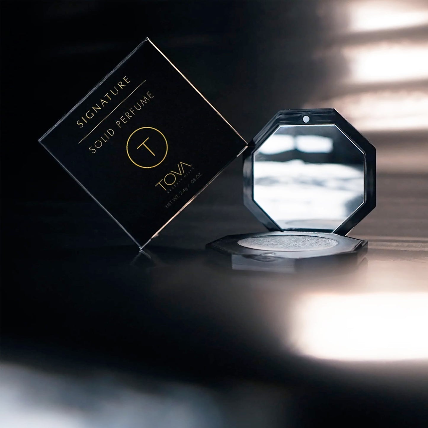 Tova Signature Solid Perfume Compact – Fresh Bergamot Jasmine Musk | USA-Made & Cruelty-Free | 2.4 g