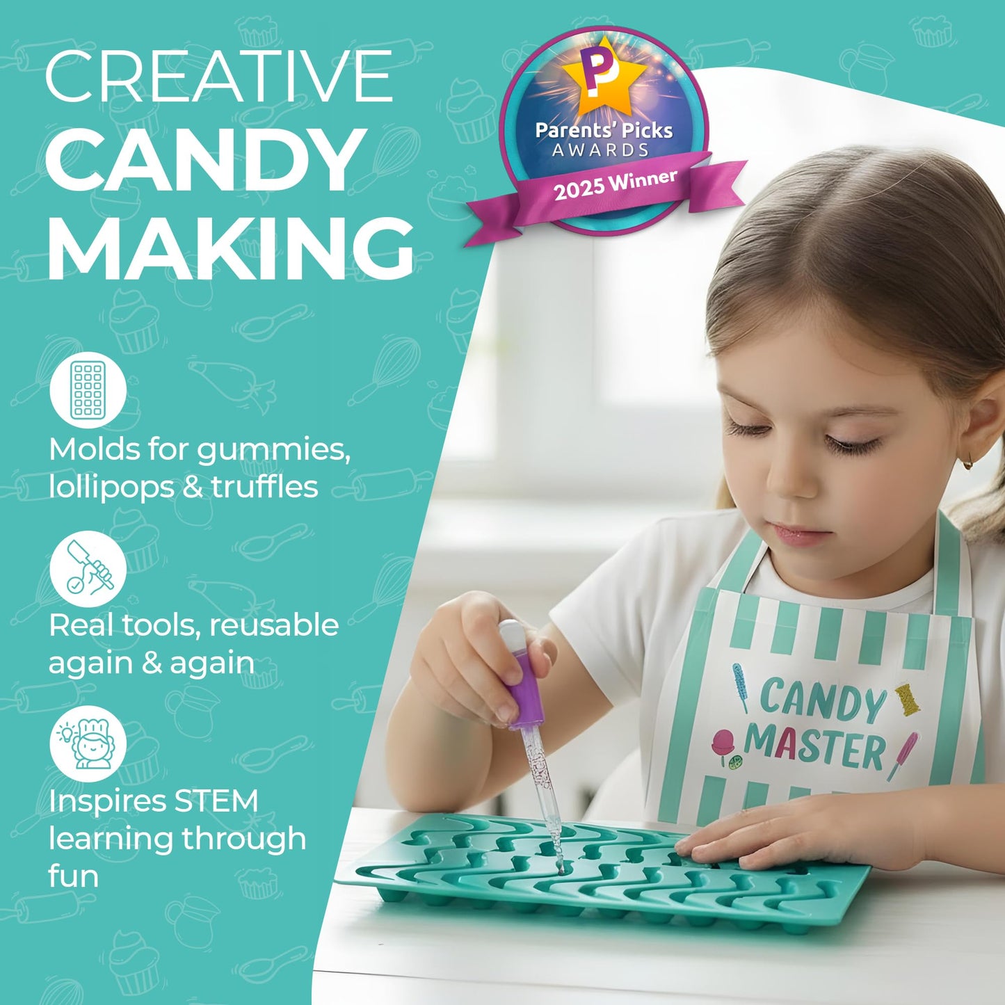 Tovla Jr Ultimate Candy Lab for Kids | Real Candy Making Tools & Visual Guides | Ages 6–12