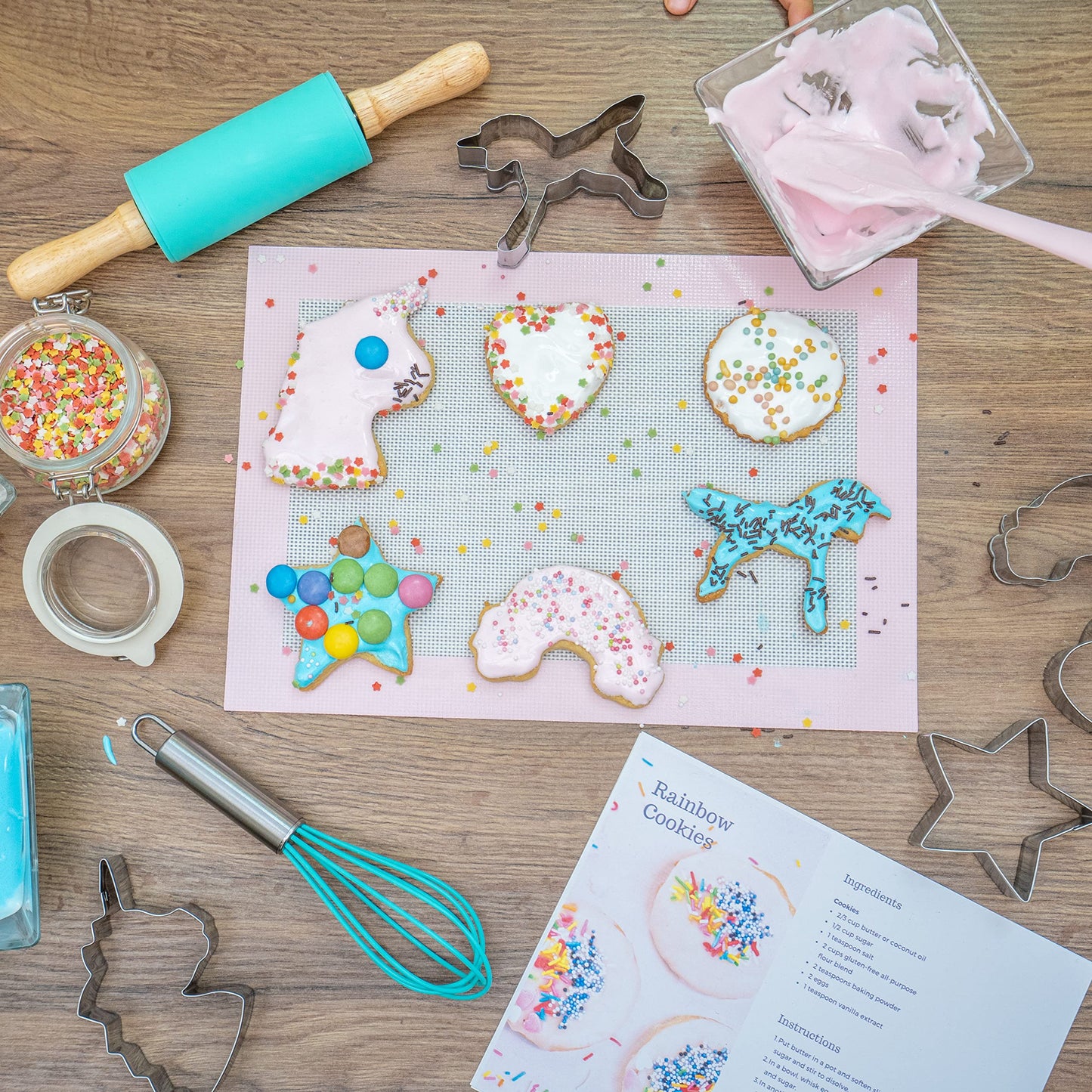 Tovla Jr. Kids Baking Gift Set with Storage Case – Unicorn Kitchen Kit for Cookies & Decorating