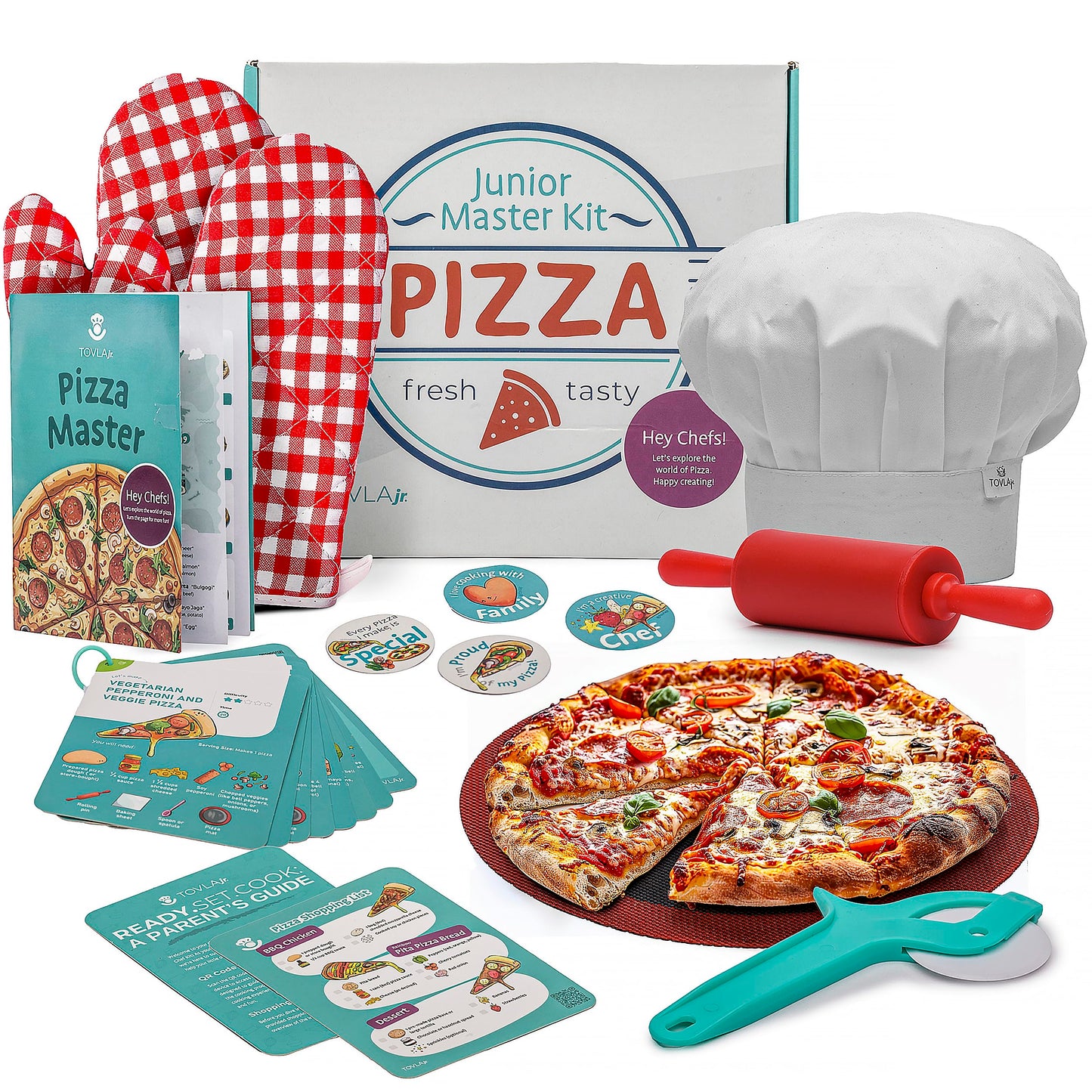 Tovla Jr. Real Pizza Cooking Kit for Kids | Safe, Hands-On Baking & STEM Fun