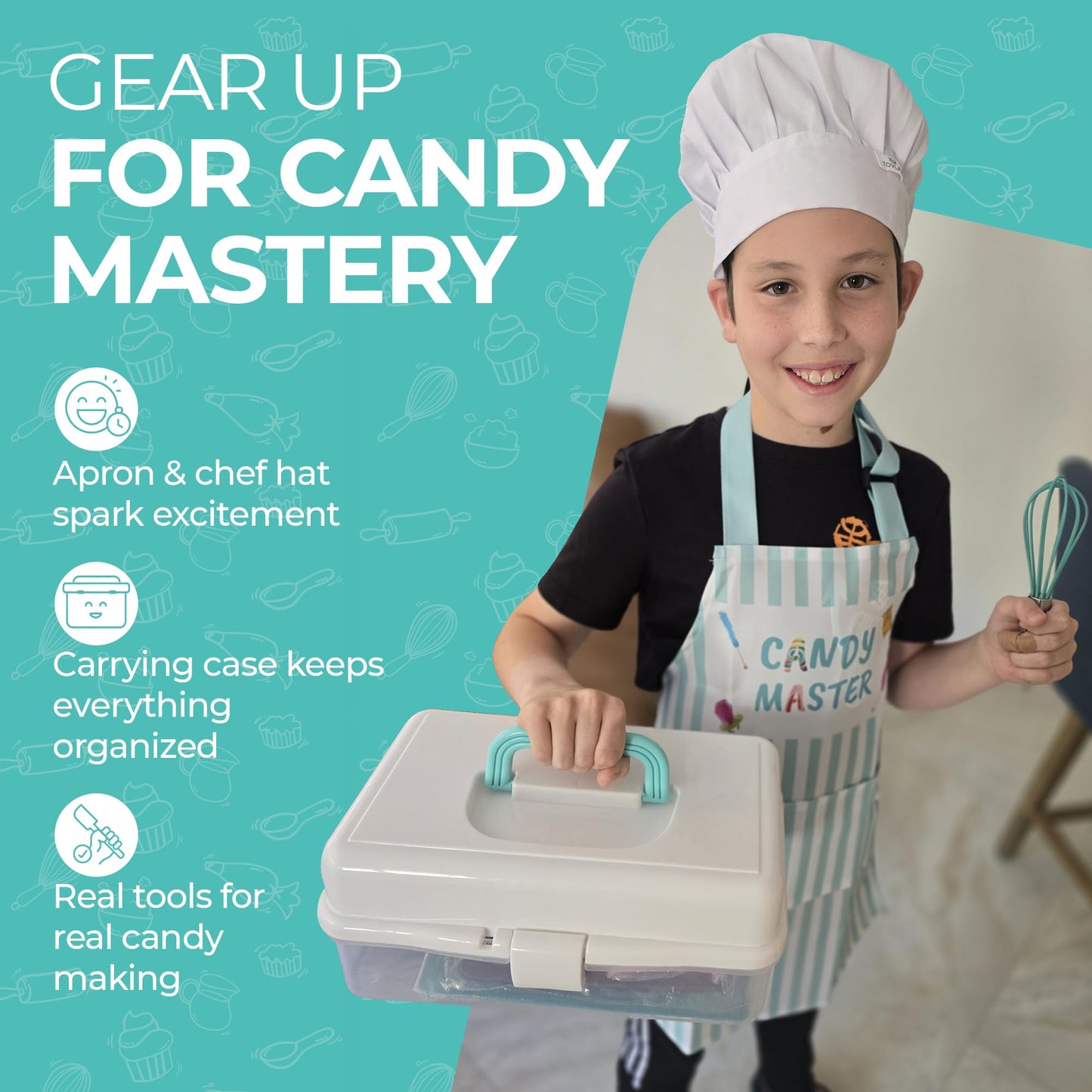 Tovla Jr Ultimate Candy Lab for Kids | Real Candy Making Tools & Visual Guides | Ages 6–12