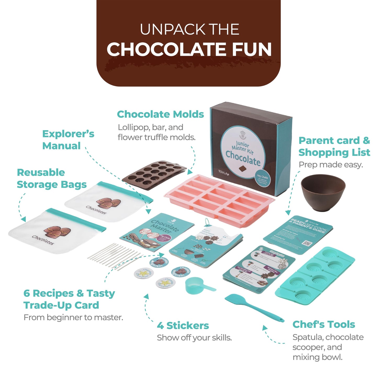 Tovla Jr. Real Chocolate Kit for Kids – STEM Gift with Real Tools