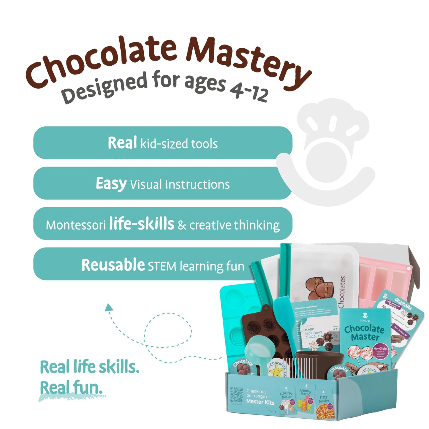 Tovla Jr. Real Chocolate Kit for Kids – STEM Gift with Real Tools