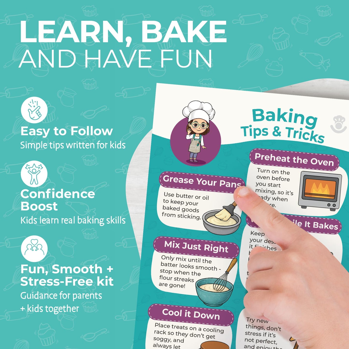 Tovla Jr My First Visual Cooking System for Kids 4 to 8 | 2 Book Set for Real Cooking & Baking
