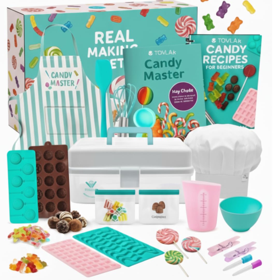 Tovla Jr Ultimate Candy Lab for Kids | Real Candy Making Tools & Visual Guides | Ages 6–12