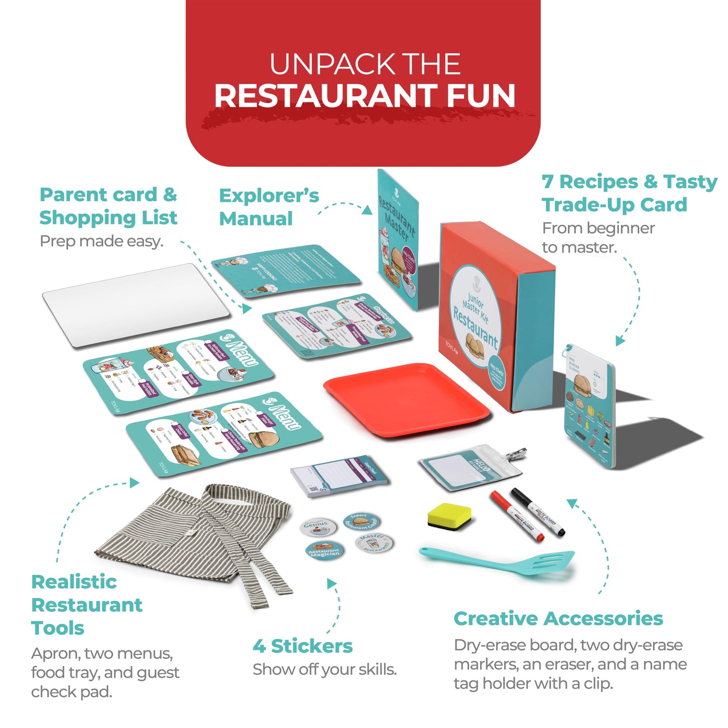 TOVLA JR Real Restaurant Cooking Set for Kids | Montessori STEM Kit for Ages 4+