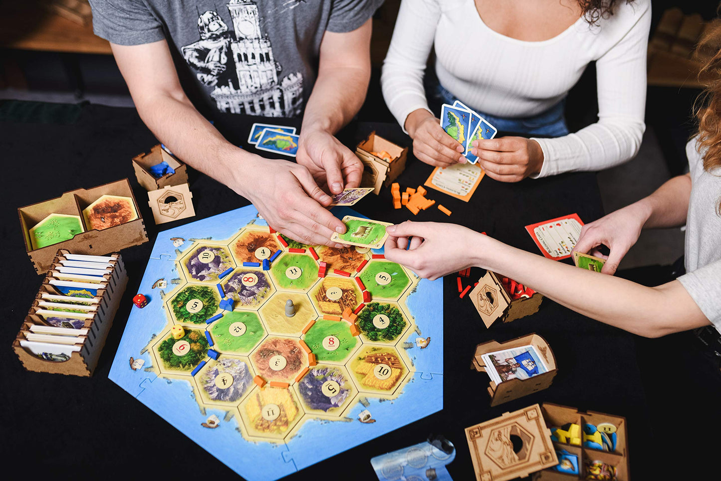 TowerRex Organizer for Catan – Storage Insert for Cities & Knights, Seafarers Expansion