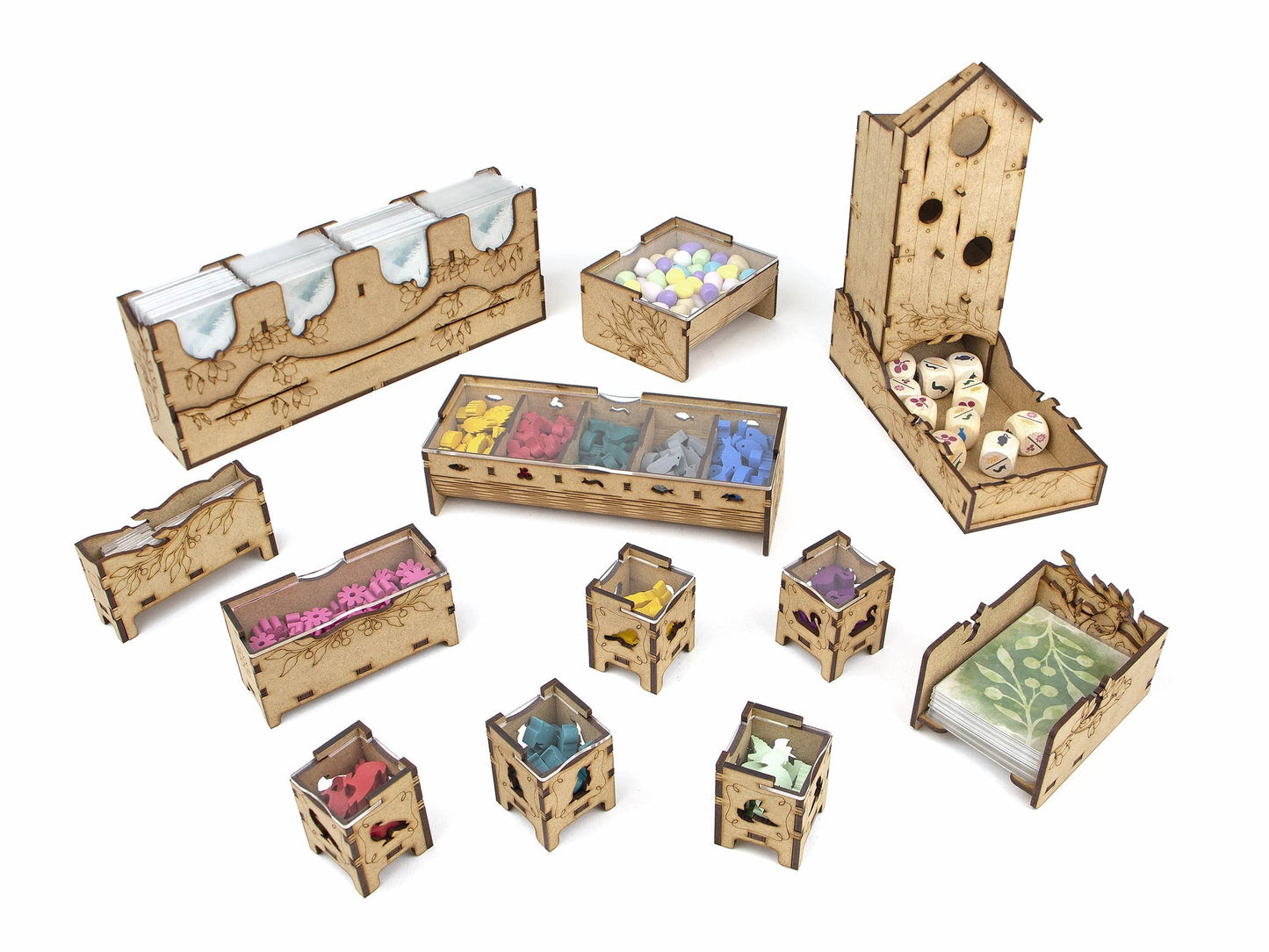 TowerRex Wingspan Organizer | Storage Insert for Wingspan Base, European & Oceania Expansions
