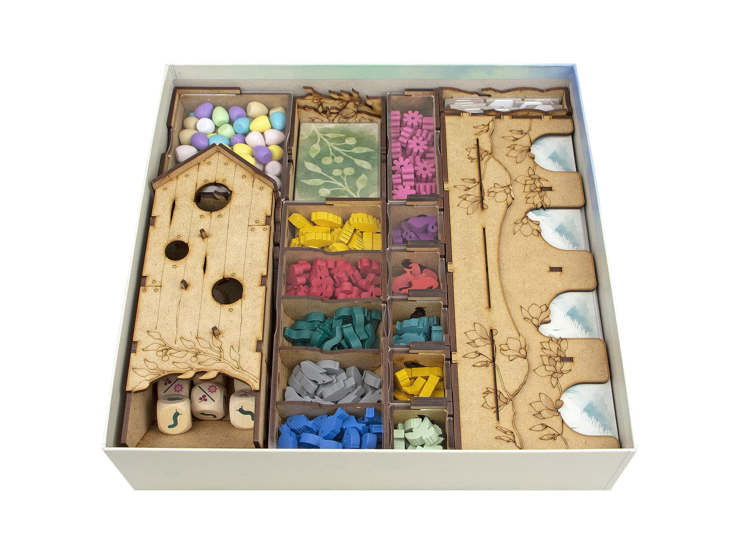 TowerRex Wingspan Organizer | Storage Insert for Wingspan Base, European & Oceania Expansions