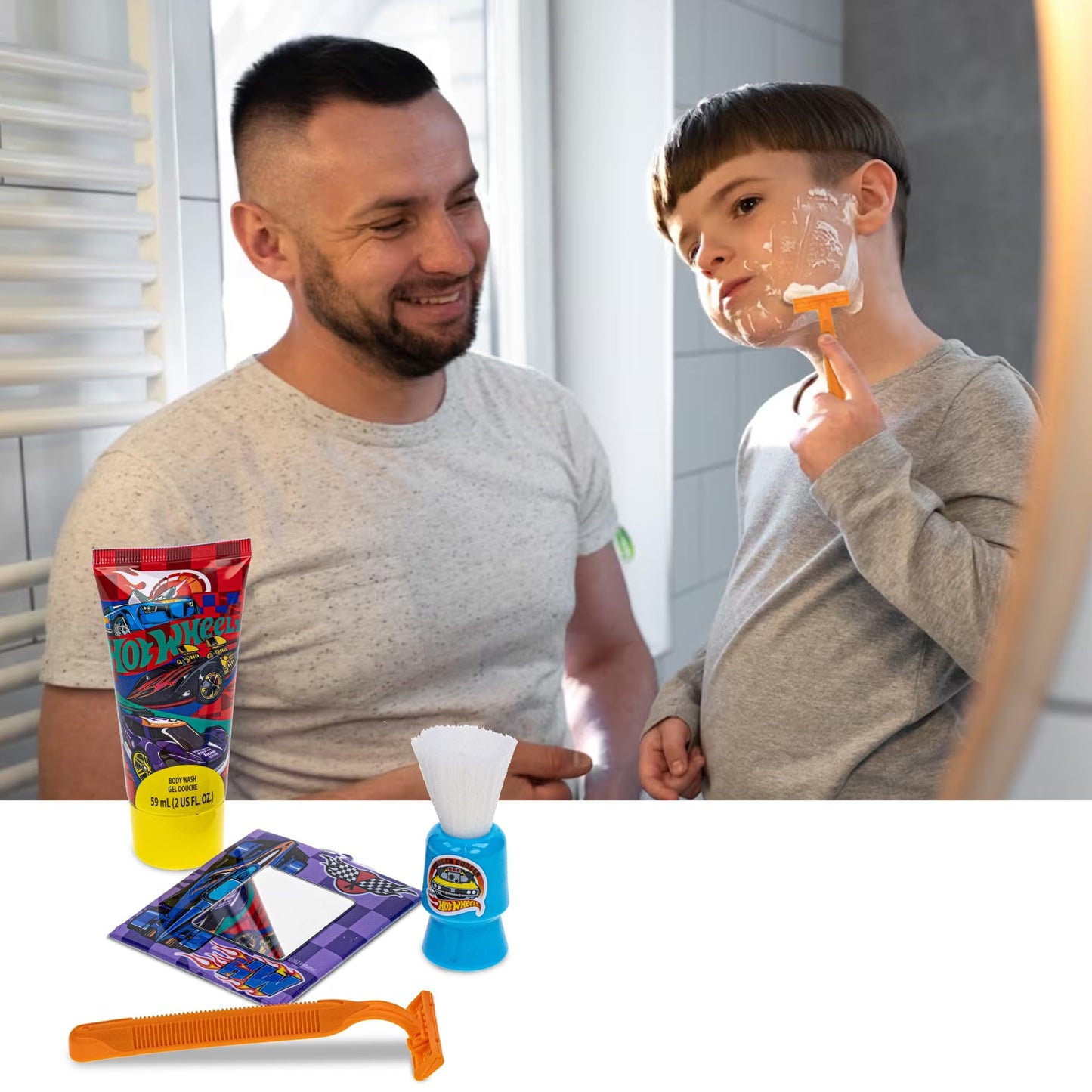 Townley Girl Hot Wheels My First Shaving & Grooming Kit – Safe Pretend Play for Kids 3+