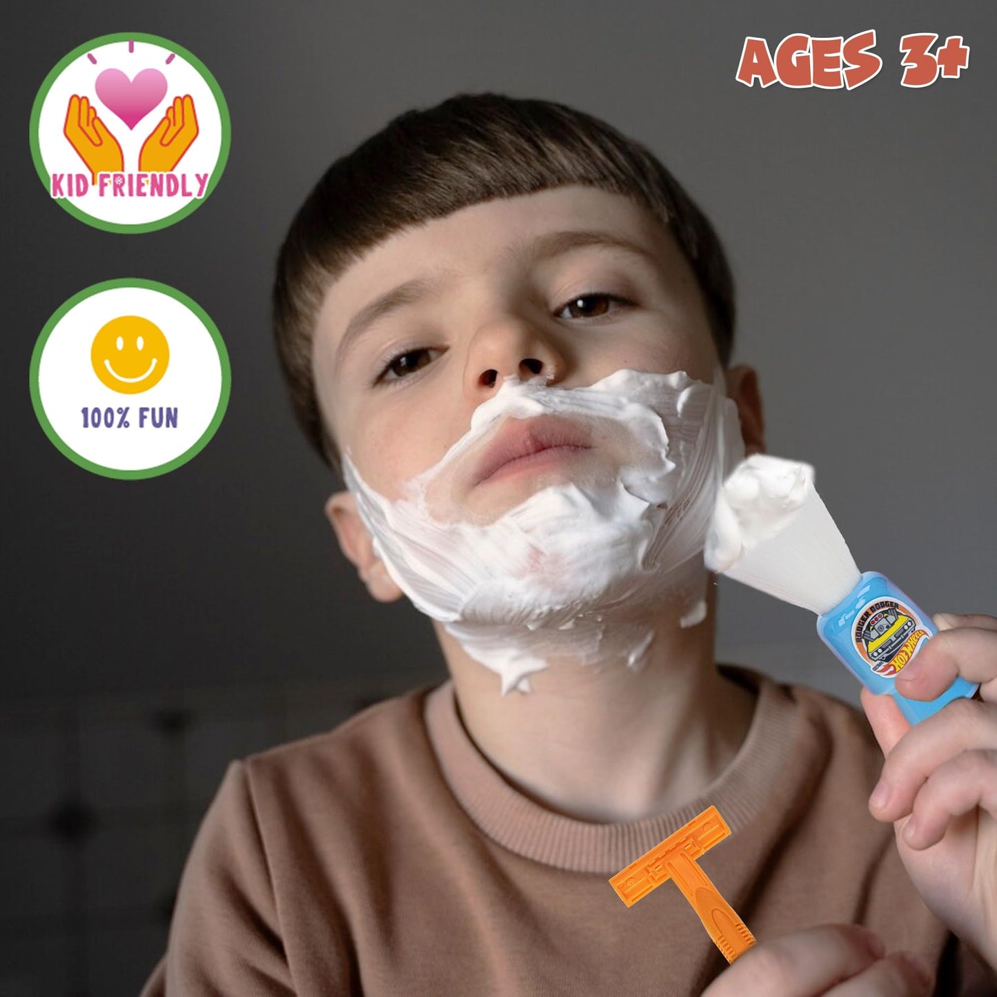 Townley Girl Hot Wheels My First Shaving & Grooming Kit – Safe Pretend Play for Kids 3+