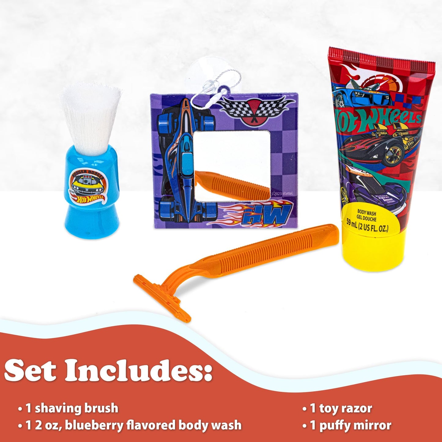 Townley Girl Hot Wheels My First Shaving & Grooming Kit – Safe Pretend Play for Kids 3+