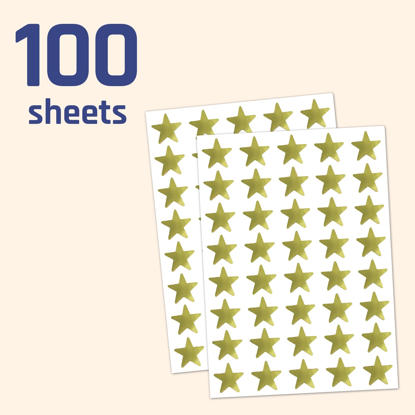 TownStix 4000-Pack Gold Foil Star Stickers - 0.6 inch Diameter, Permanent Adhesive