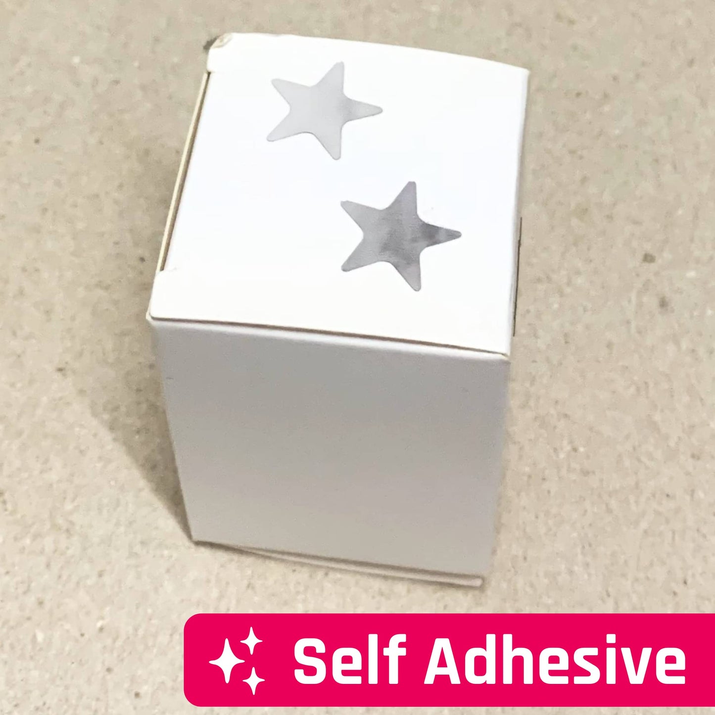 TownStix Silver Foil Star Stickers 0.6-Inch Diameter - 1000 Pack