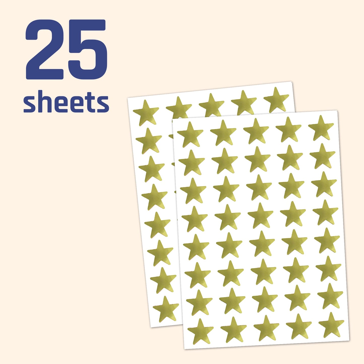 TownStix Gold Foil Star Stickers - 1000 Pack, 0.6-inch Diameter