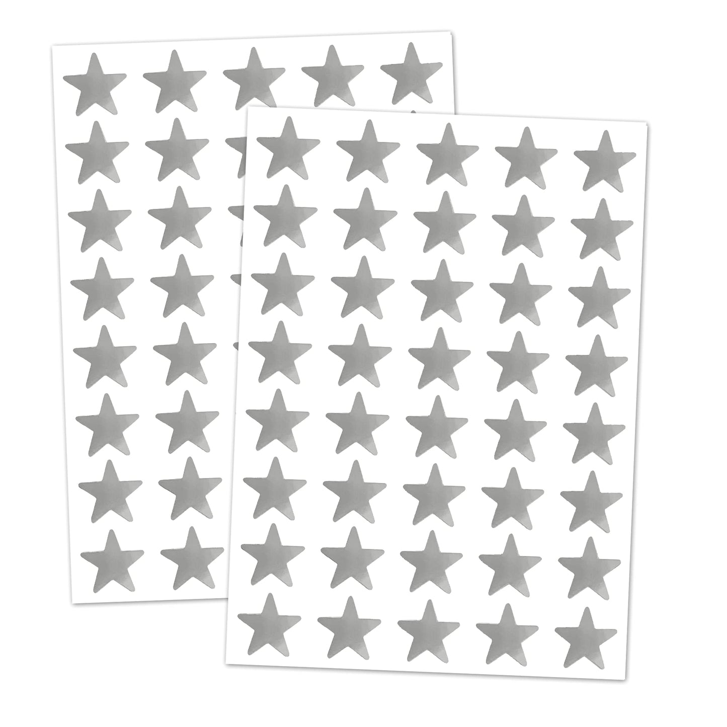 TownStix Silver Foil Star Stickers 0.6-Inch Diameter - 1000 Pack