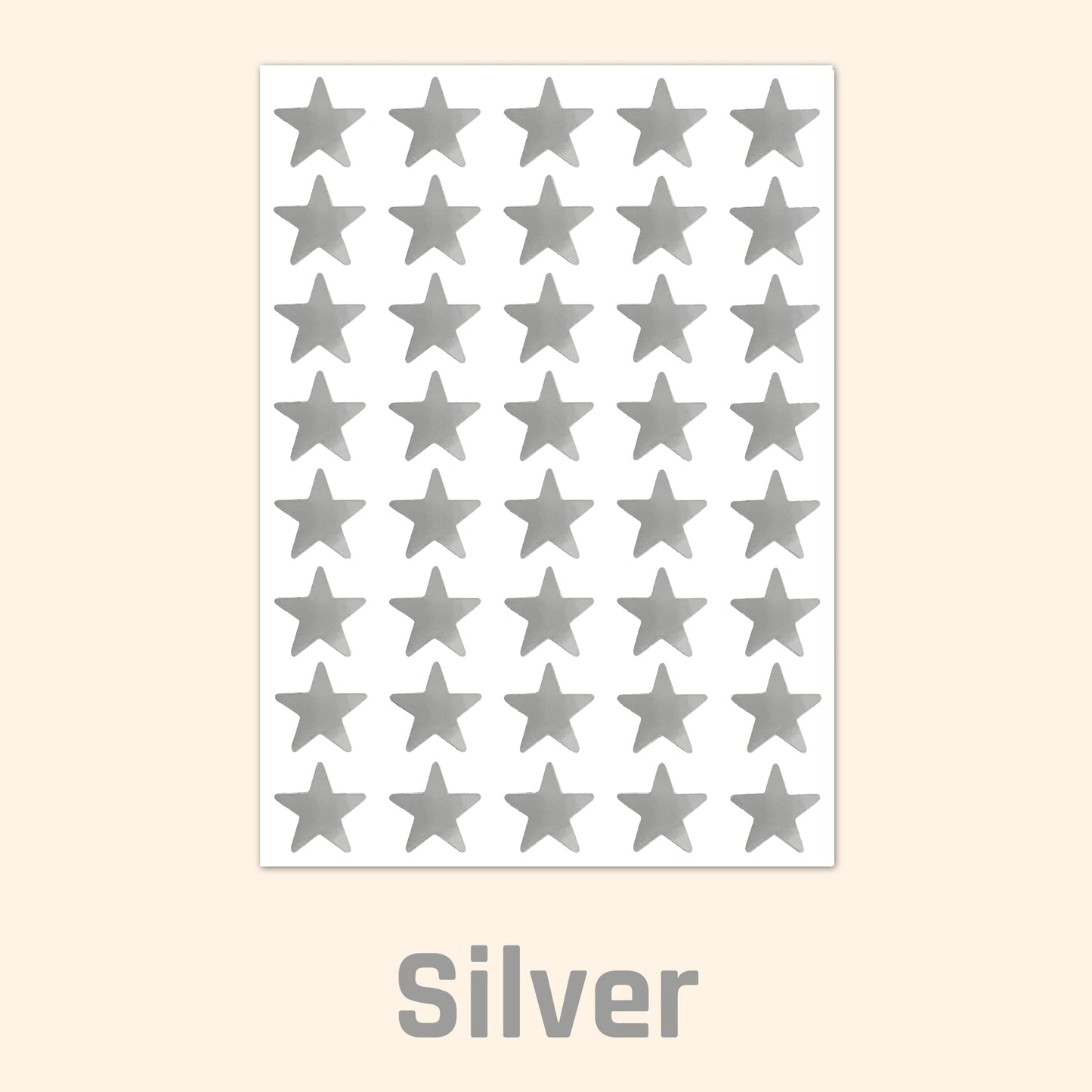 TownStix Silver Foil Star Stickers 0.6-Inch Diameter - 1000 Pack