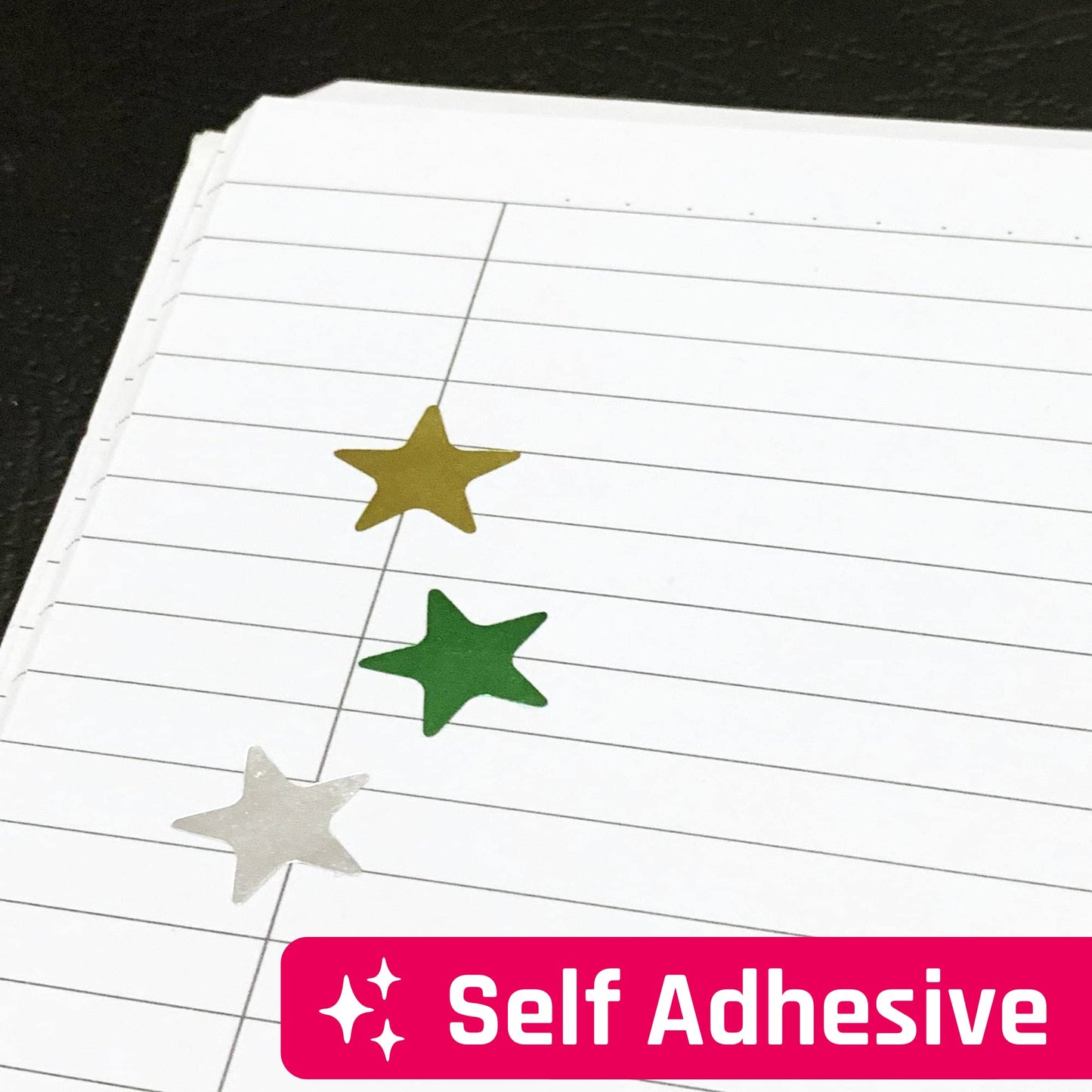 TownStix Silver Foil Star Stickers 0.6-Inch Diameter - 1000 Pack