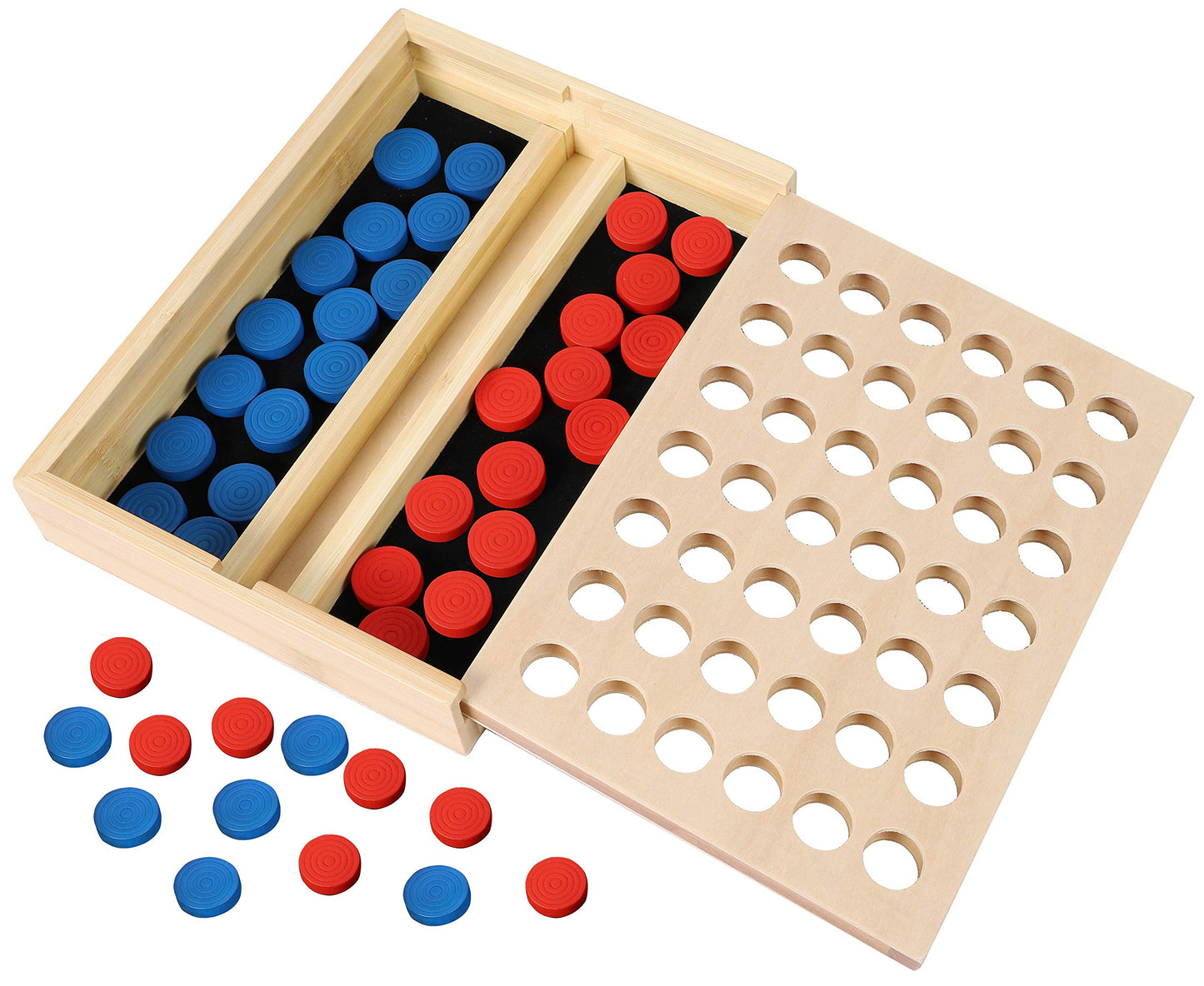 TOWO Wooden 4 in a Row Game – Classic Family Strategy for All Ages | Toys of Wood Oxford