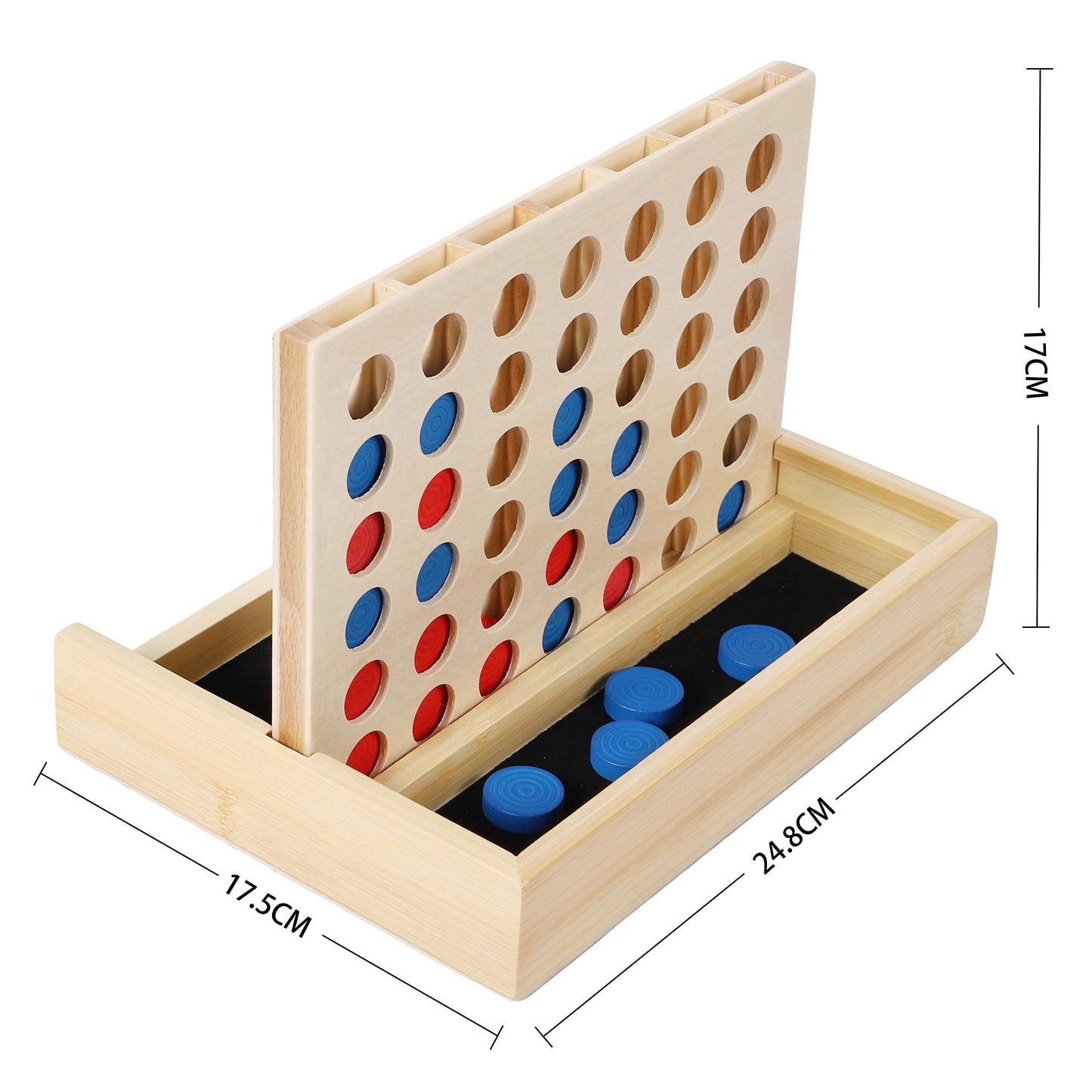 TOWO Wooden 4 in a Row Game – Classic Family Strategy for All Ages | Toys of Wood Oxford