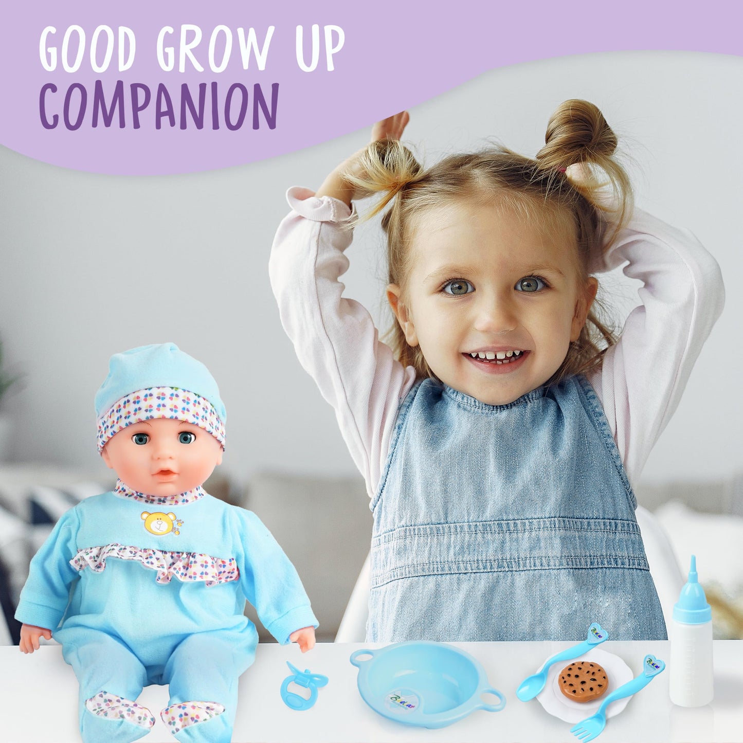 Toy Choi's Interactive 16-Inch Crying Talking Baby Doll with Accessories