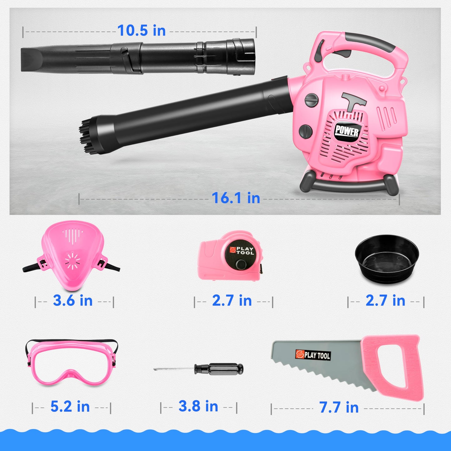 Toy Choi's Bubble Leaf Blower for Toddlers - 2-in-1 Pink Bubble & Garden Toy Kit