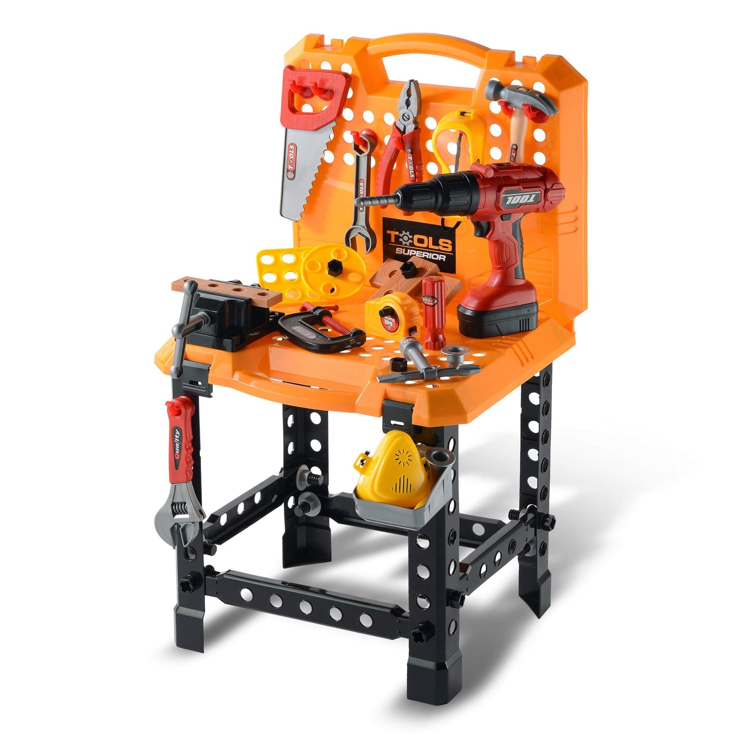 Toy Choi's 82pcs Kids Tool Bench with Realistic Drill – Ages 2-4