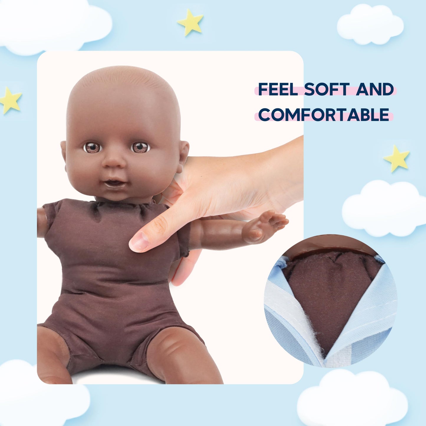 Toy Choi's Twin Baby Dolls - 12-Inch Soft Body Twins with Accessories | Blue Outfit Doll Set for 2–5 Year Olds