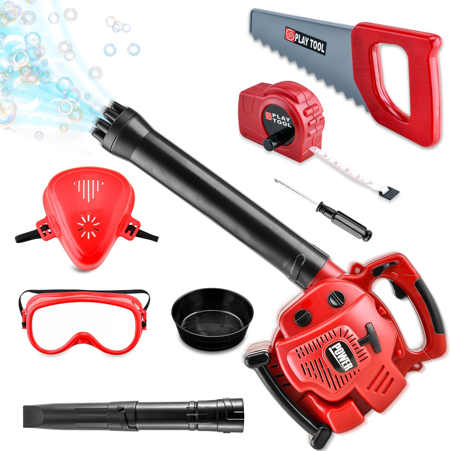 Toy Choi's Bubble Leaf Blower for Toddlers – 2-in-1 Bubble & Leaf Blower with Garden Tools Set (Ages 3–6)
