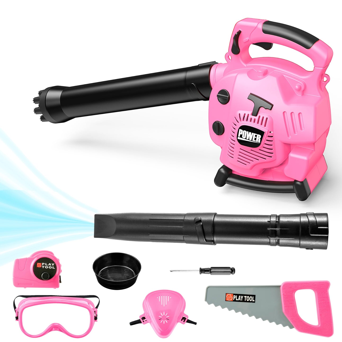 Toy Choi's Bubble Leaf Blower for Toddlers - 2-in-1 Pink Bubble & Garden Toy Kit