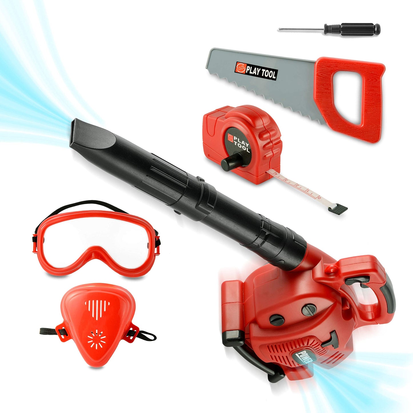 Toy Choi's Kids Leaf Blower with Tool Set – Realistic Pretend Garden Toy for Ages 3-7