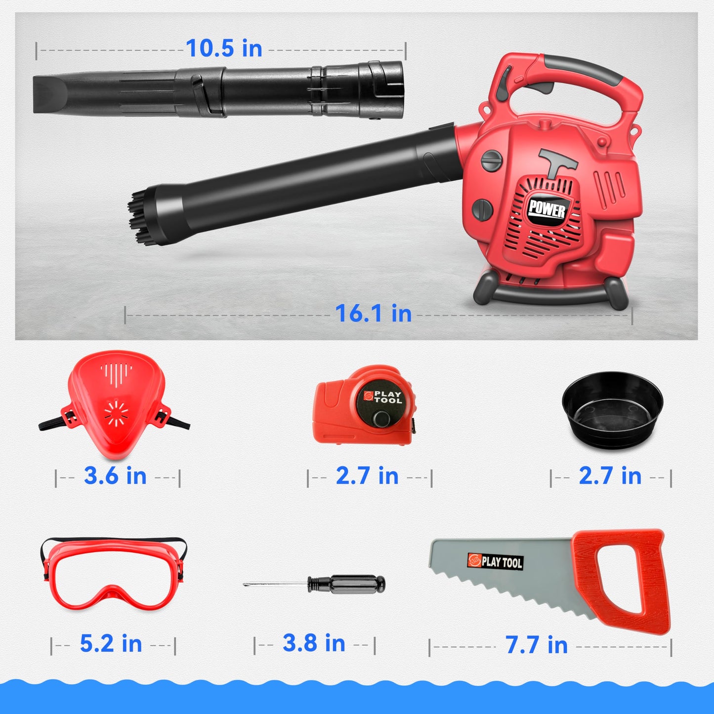 Toy Choi's Bubble Leaf Blower for Toddlers – 2-in-1 Bubble & Leaf Blower with Garden Tools Set (Ages 3–6)