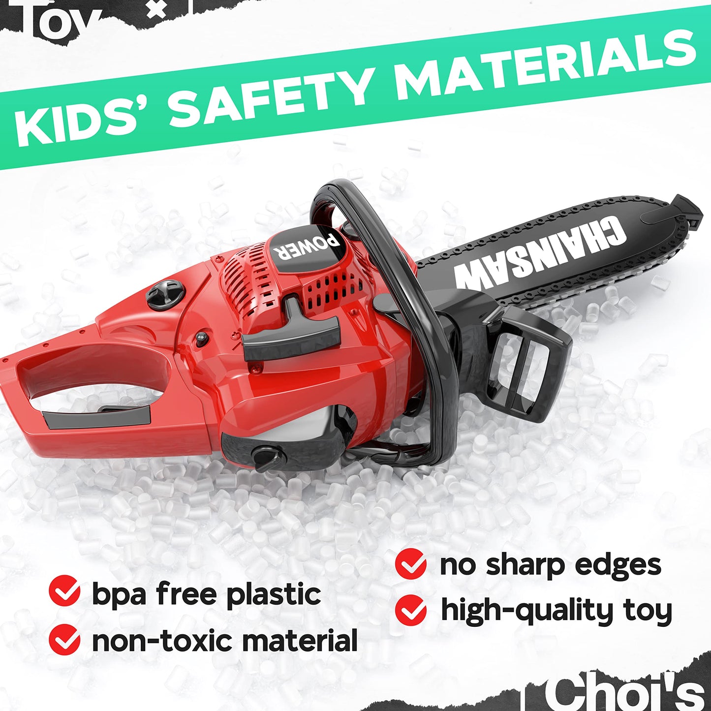Toy Choi's Toy Chainsaw – Realistic Sound, Safe Outdoor Play for Kids