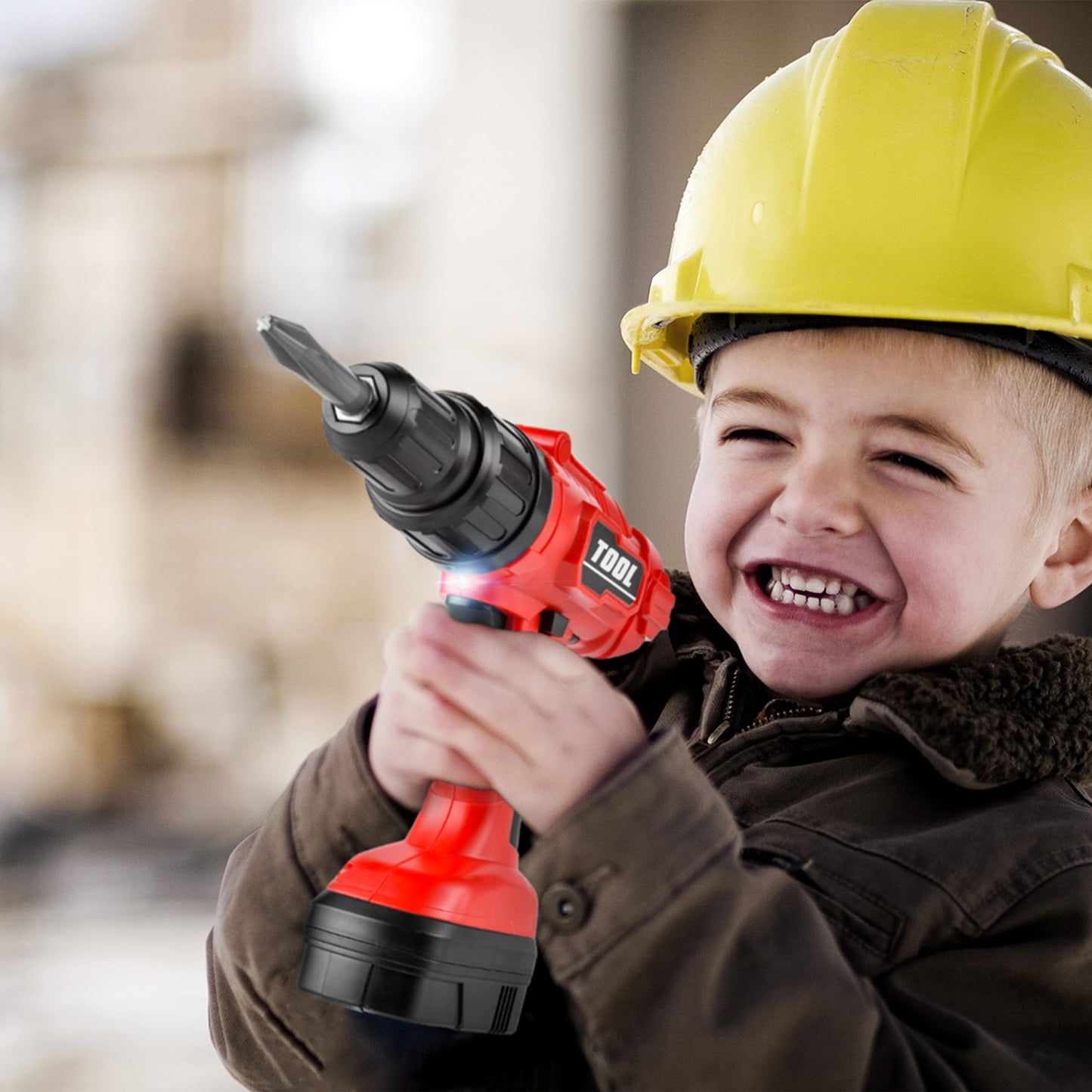 Toy Choi's Toy Drill Set - Electric Pretend Tool for Kids Aged 3-5