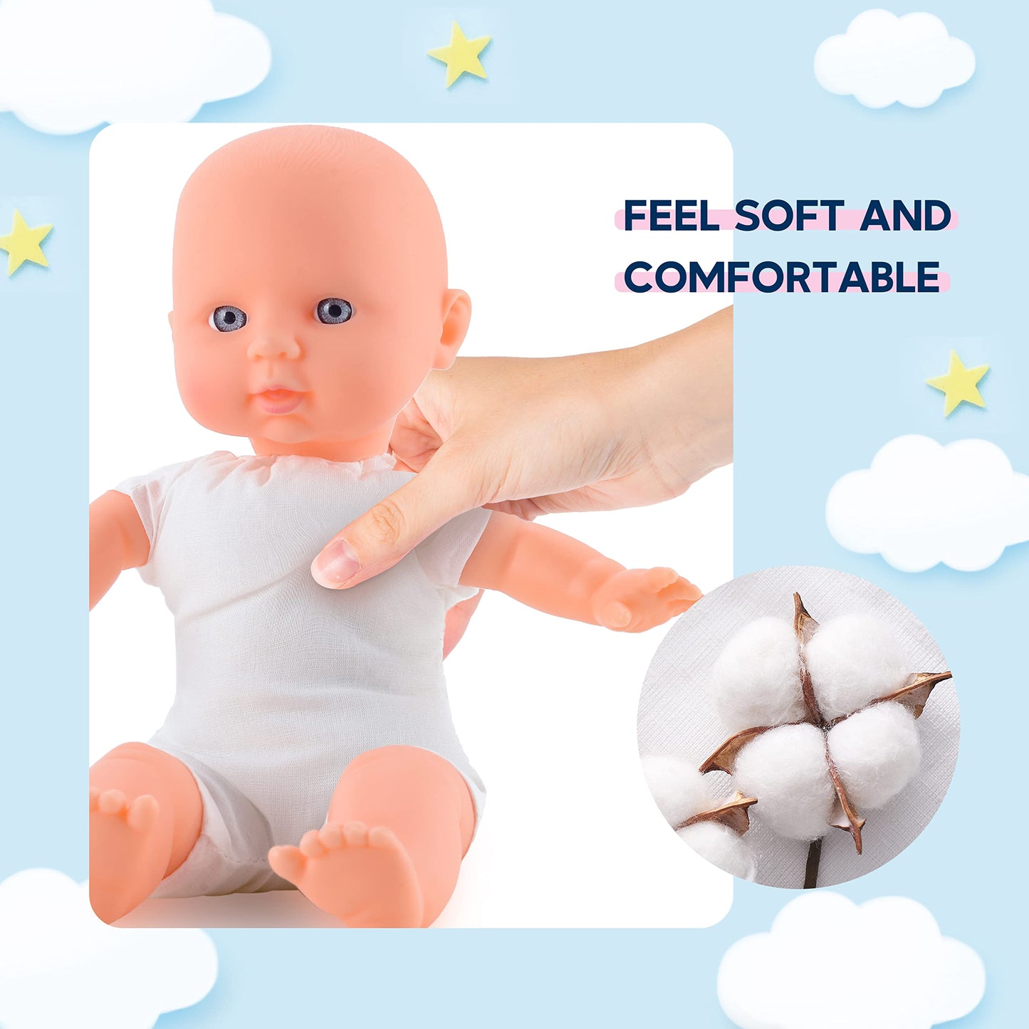 Toy Choi's Twin Baby Dolls 12-Inch Soft Body Playset – Rompers, Hats & Accessories