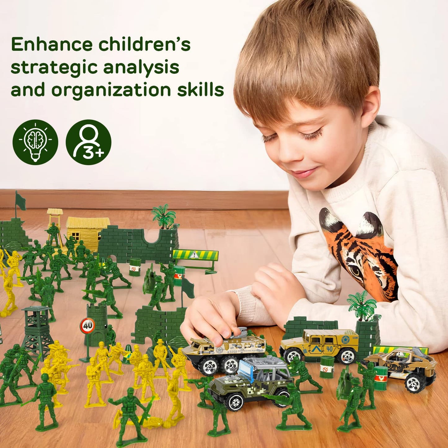 TOY Life 95 PCS Army Men Toys – Plastic Soldiers Playset for Imaginative Play