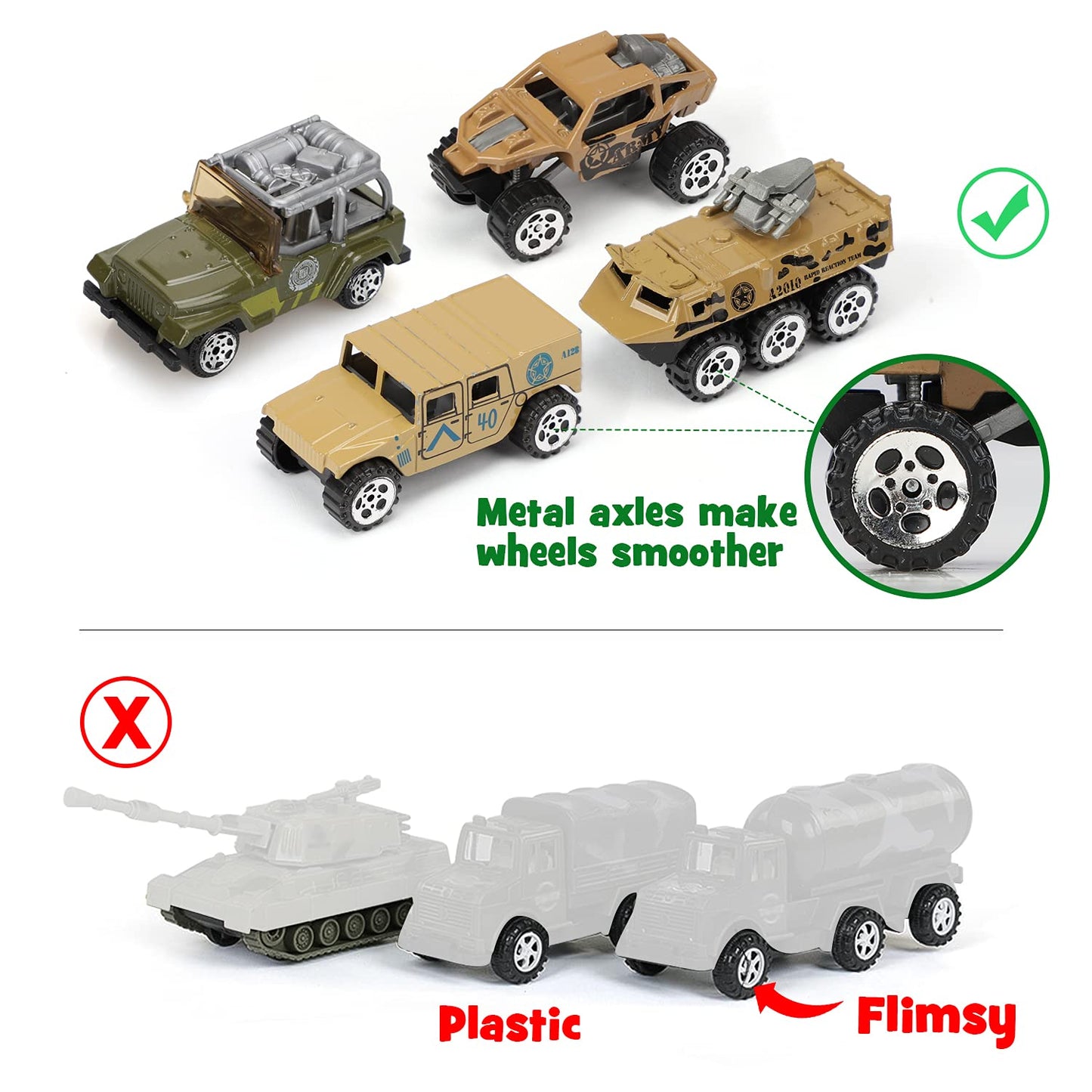 TOY Life 95 PCS Army Men Toys – Plastic Soldiers Playset for Imaginative Play