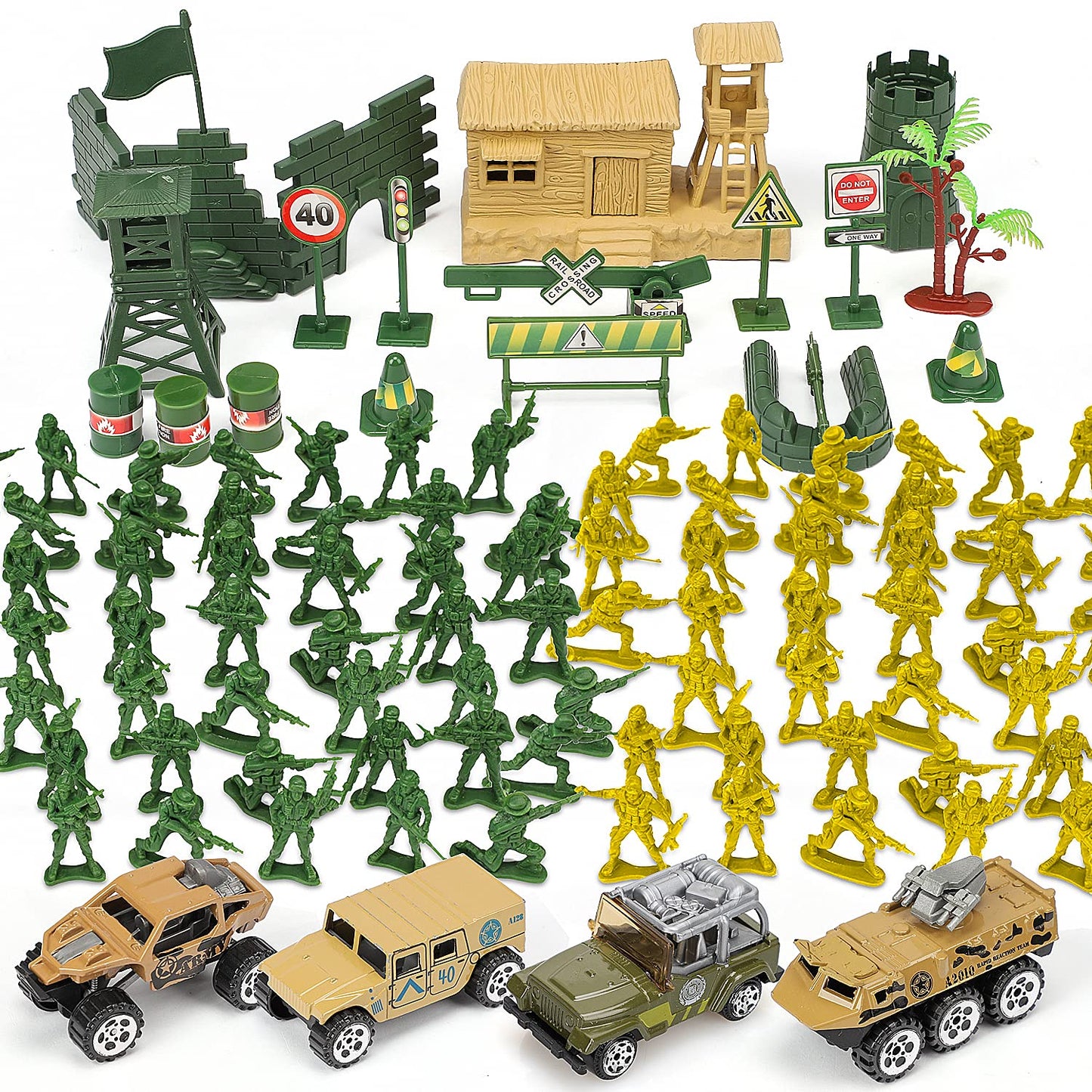 TOY Life 95 PCS Army Men Toys – Plastic Soldiers Playset for Imaginative Play