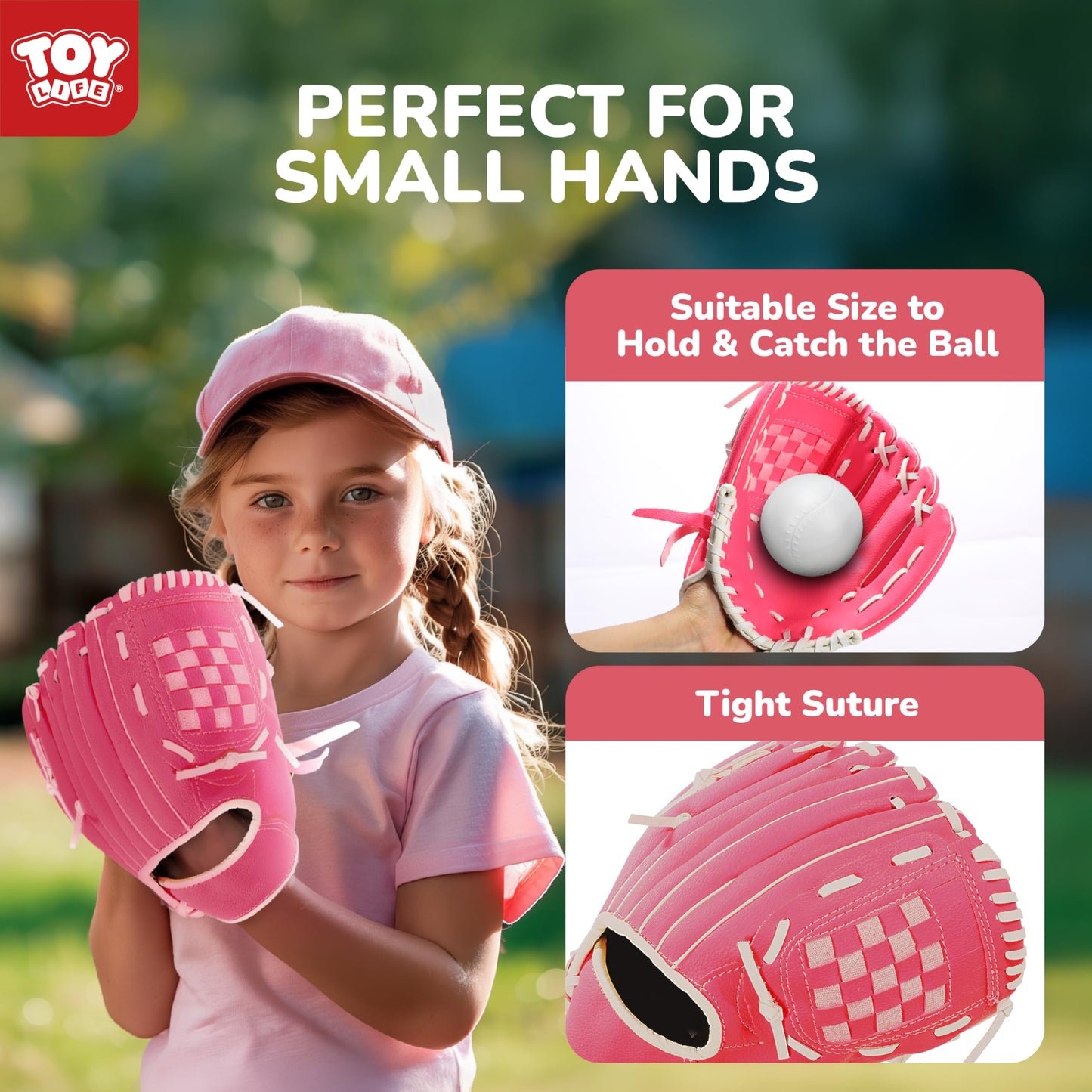 TOY Life T Ball Set for Kids 3-5 & 5-8 – Tee Ball Set with Glove & Balls
