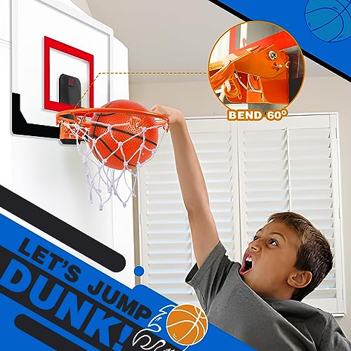 TOY Life Basketball Hoop Indoor with Scoreboard – Door Mount Mini Hoop for Kids