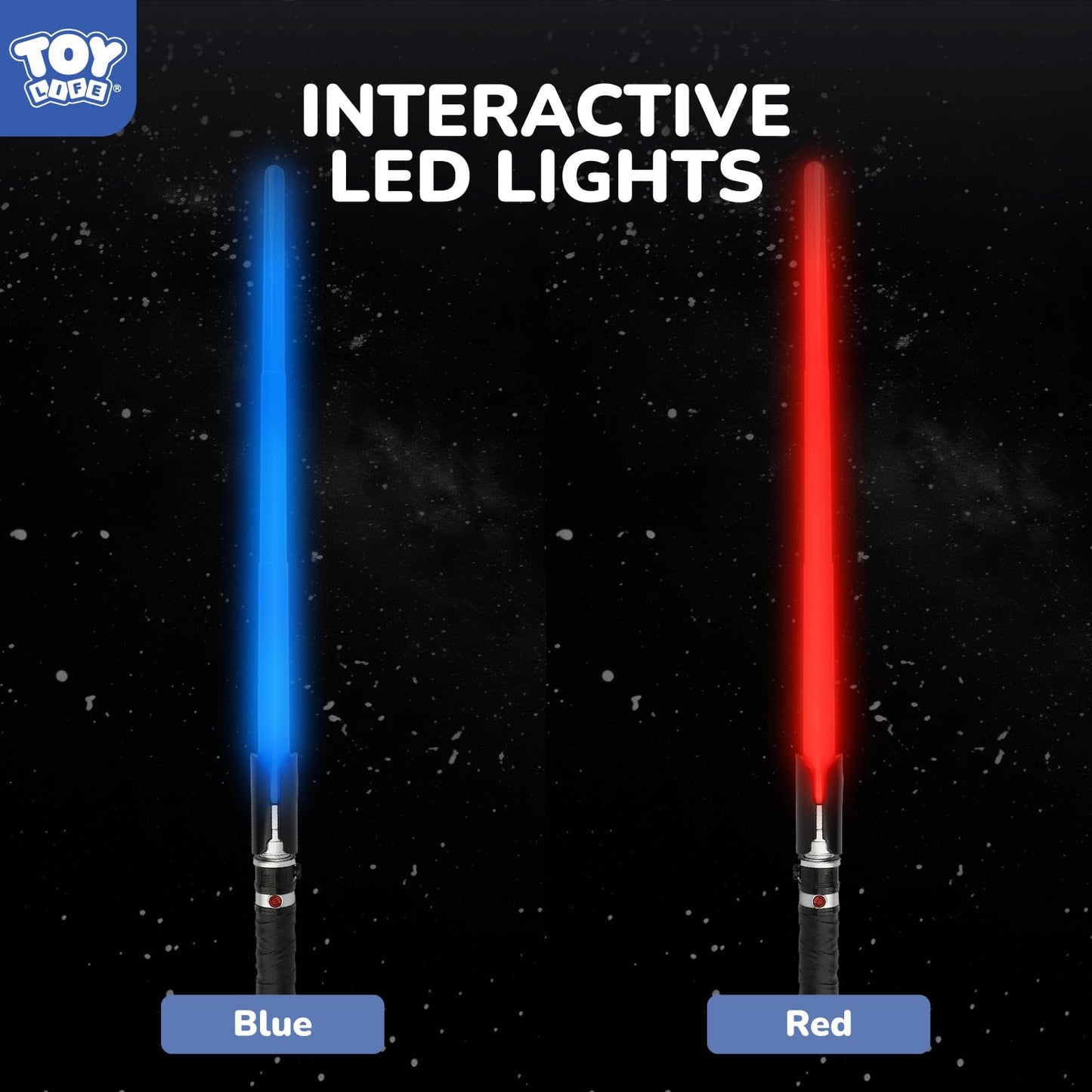 TOY Life 2 in 1 Light Up Saber Blue & Red – Dual LED Lightsaber Set for Kids
