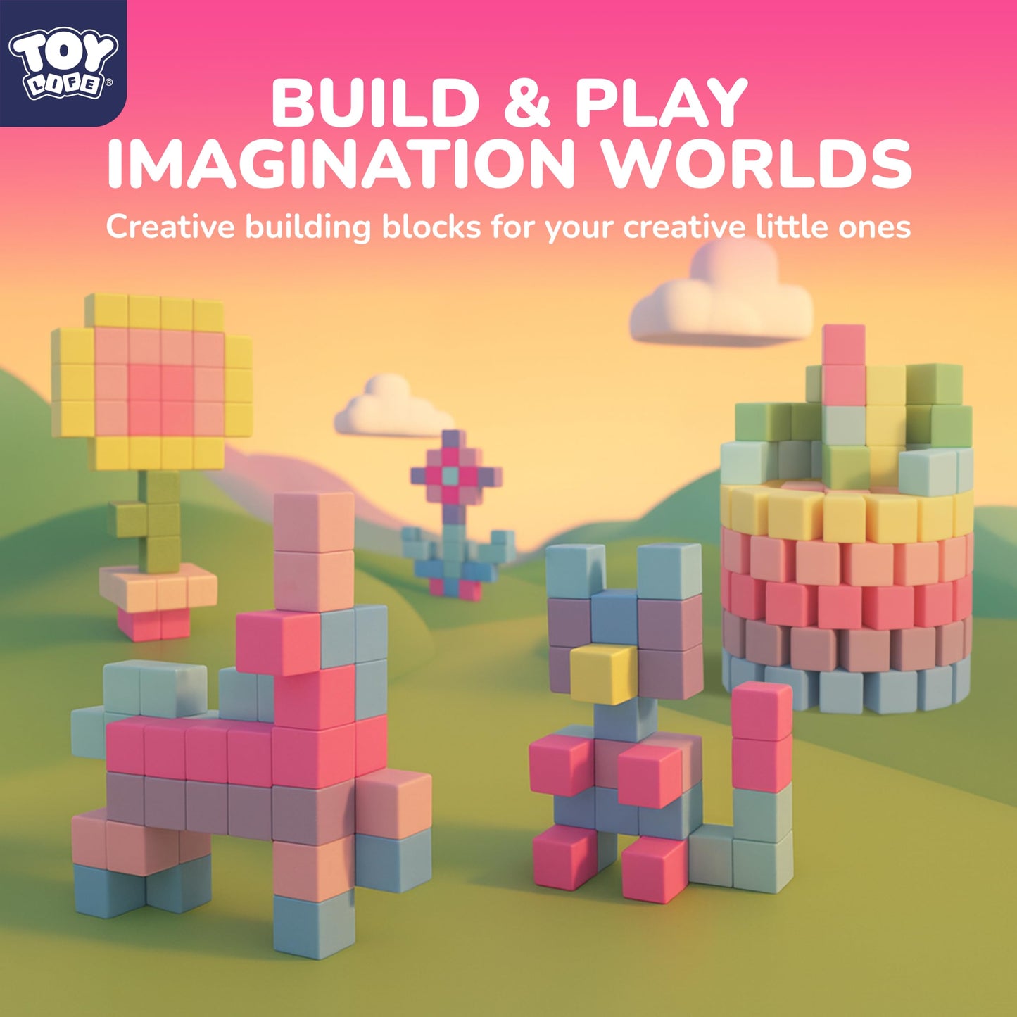 TOY Life 104 Pcs Magnetic Blocks for Kids 3-8 | Educational Building Toys