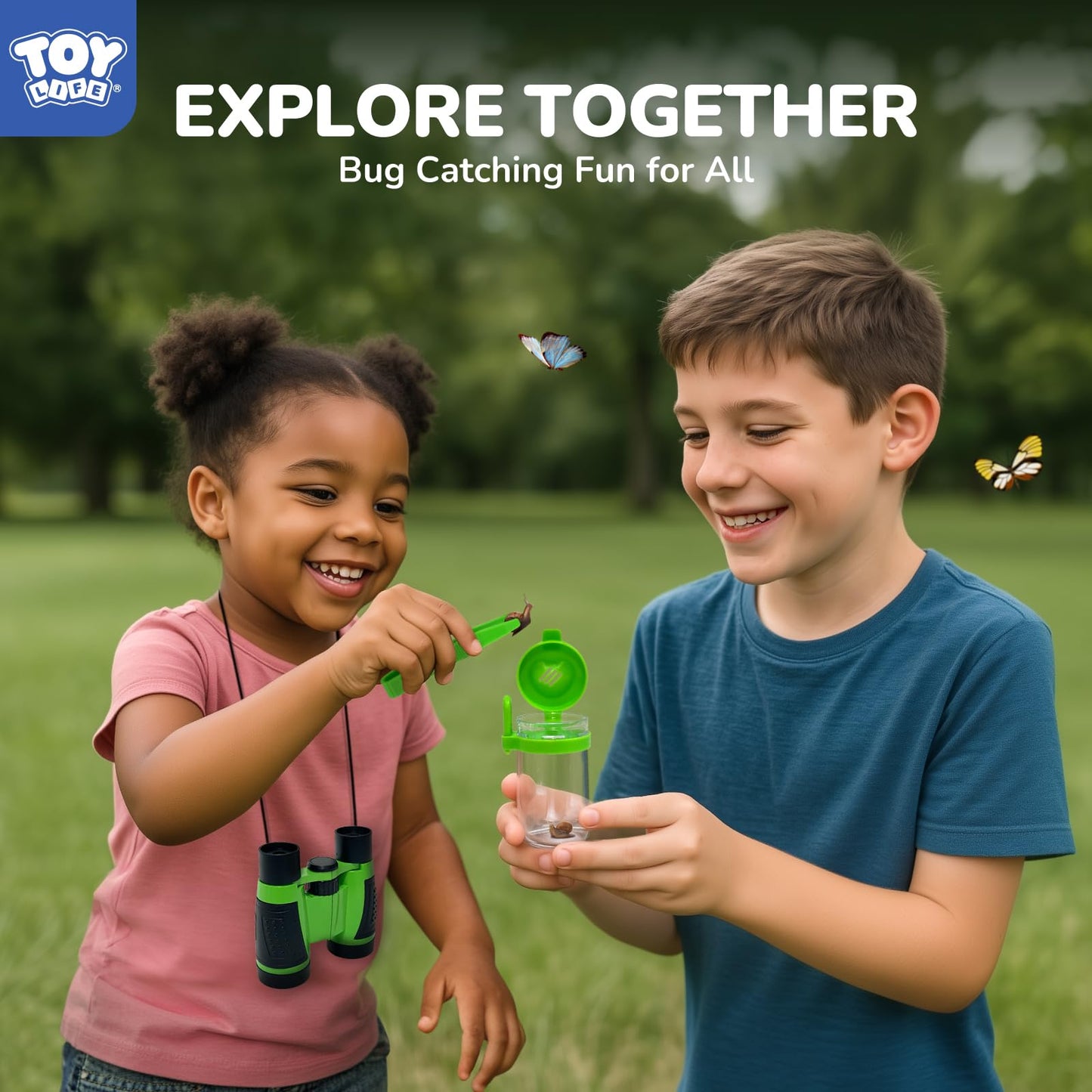 TOY Life Bug Catcher Kit for Kids – Outdoor Explorer Set with Net, Magnifier, Binoculars