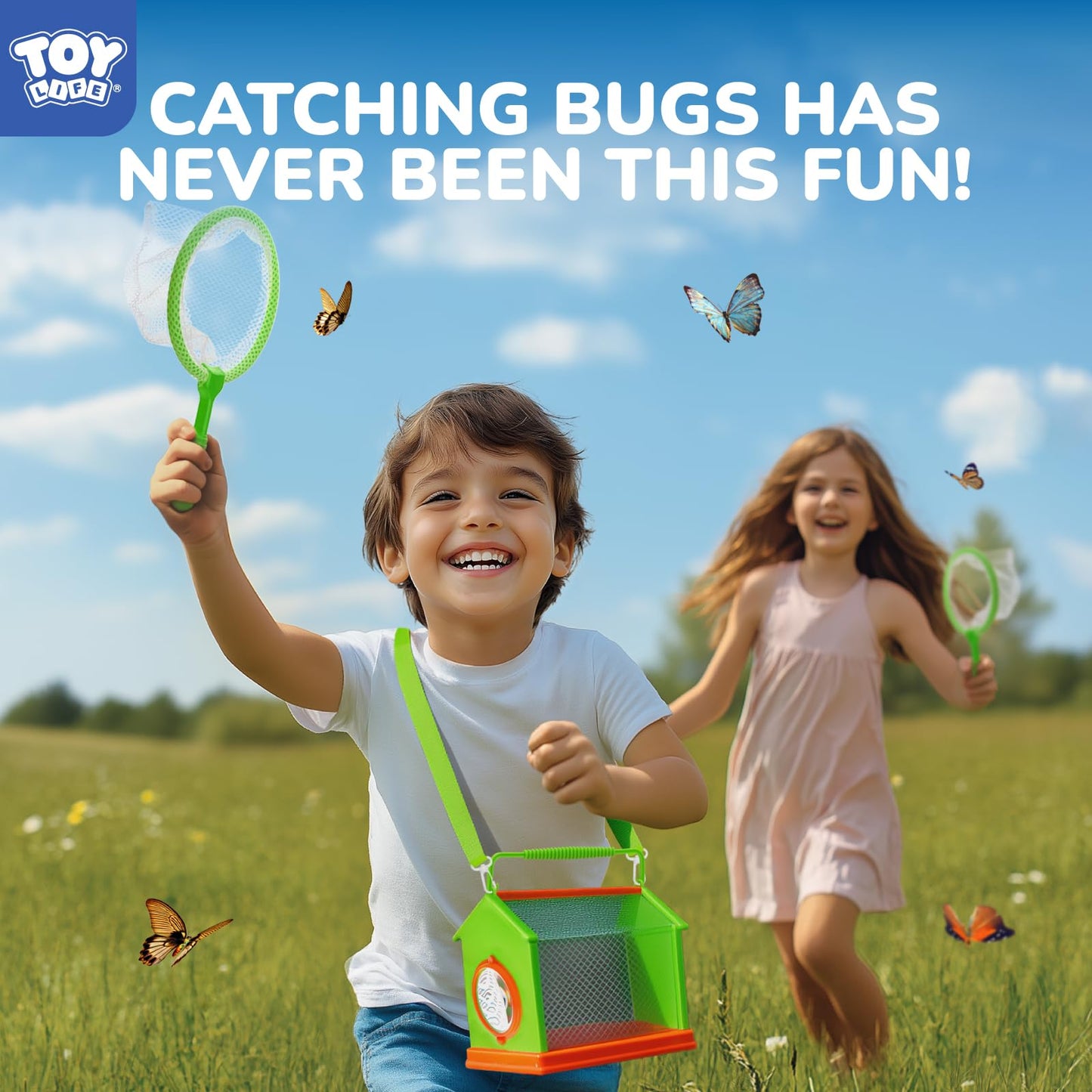 TOY Life Bug Catcher Kit for Kids – Outdoor Explorer Set with Net, Magnifier, Binoculars