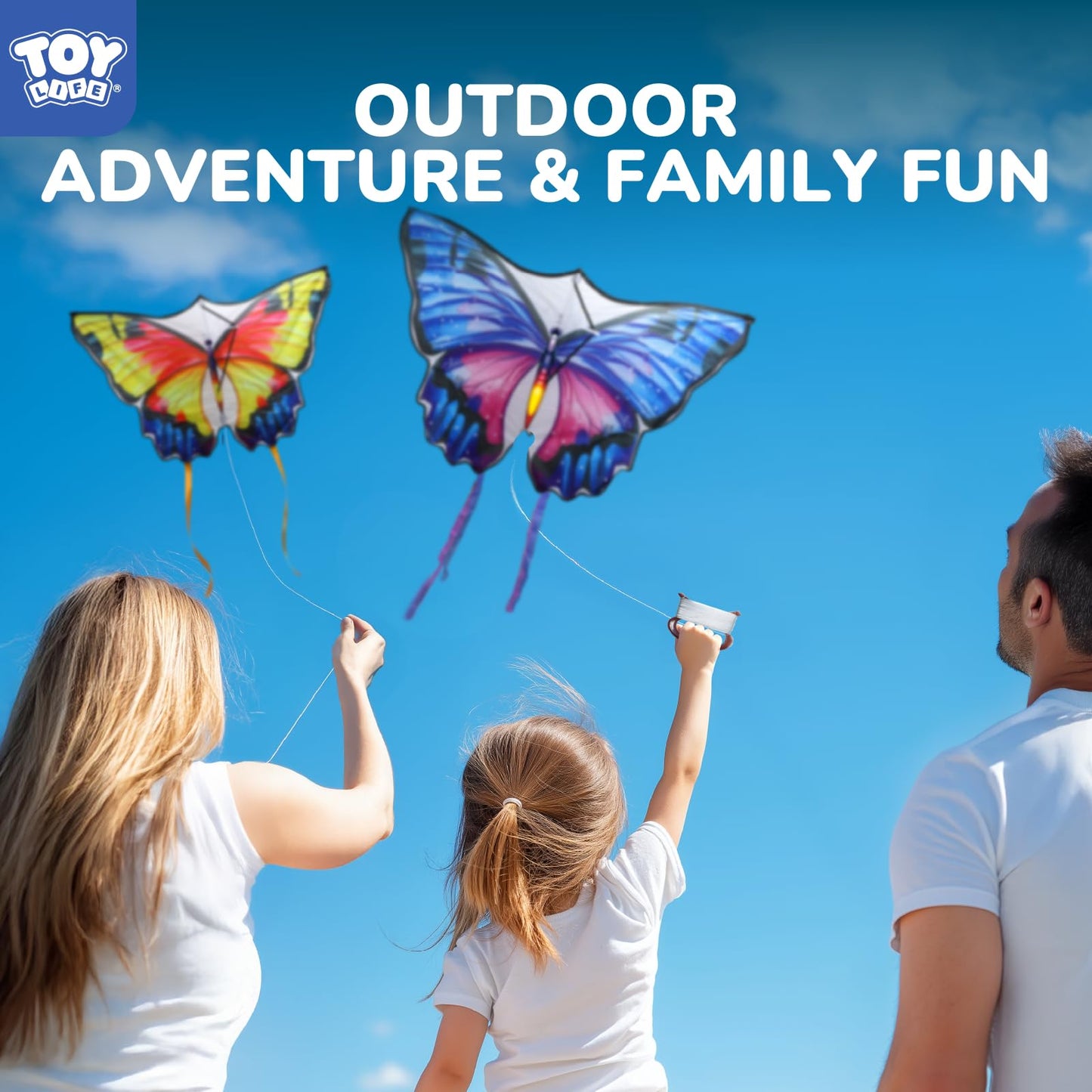 TOY Life Giant Butterfly Kite – Easy to Fly for Kids & Adults, 328.1 ft String, Beach & Outdoor Fun