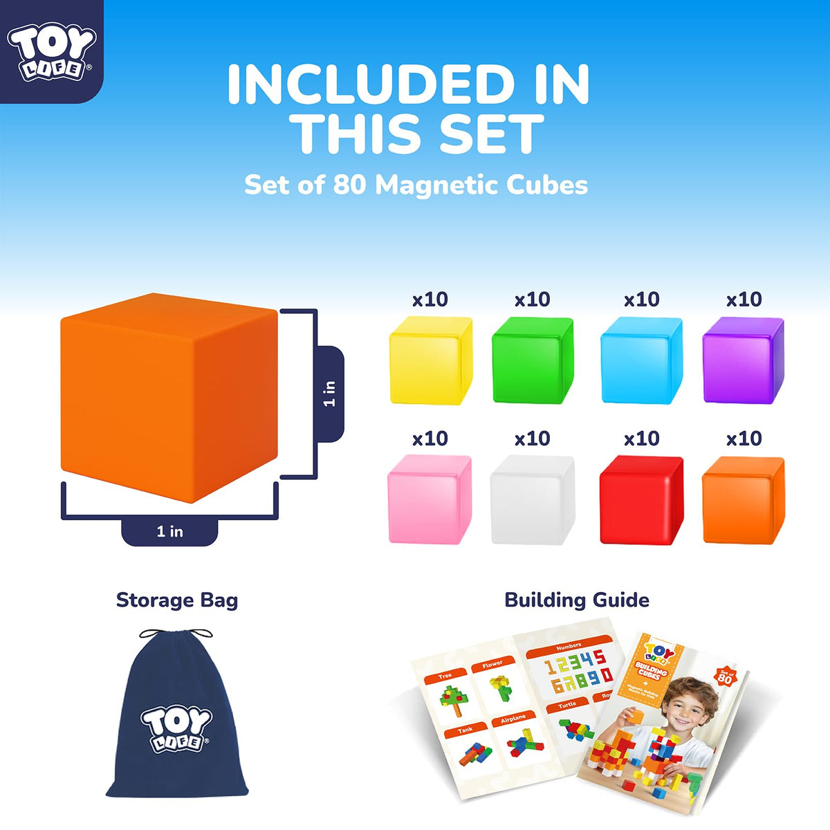 TOY Life 80PCS Magnetic Blocks – 3D Building Toys for Kids 3-8 | STEM & Sensory Play