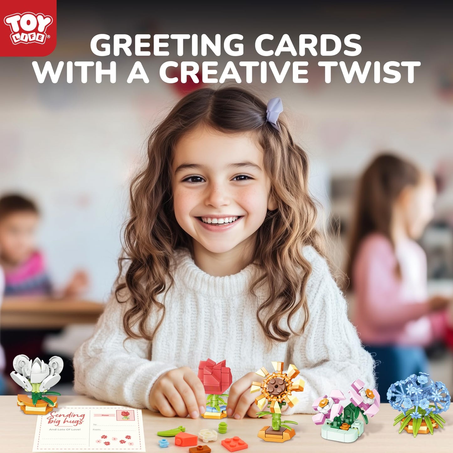 TOY Life 36-Pack Flower Building Blocks for Kids | Party Favors & Classroom Prizes