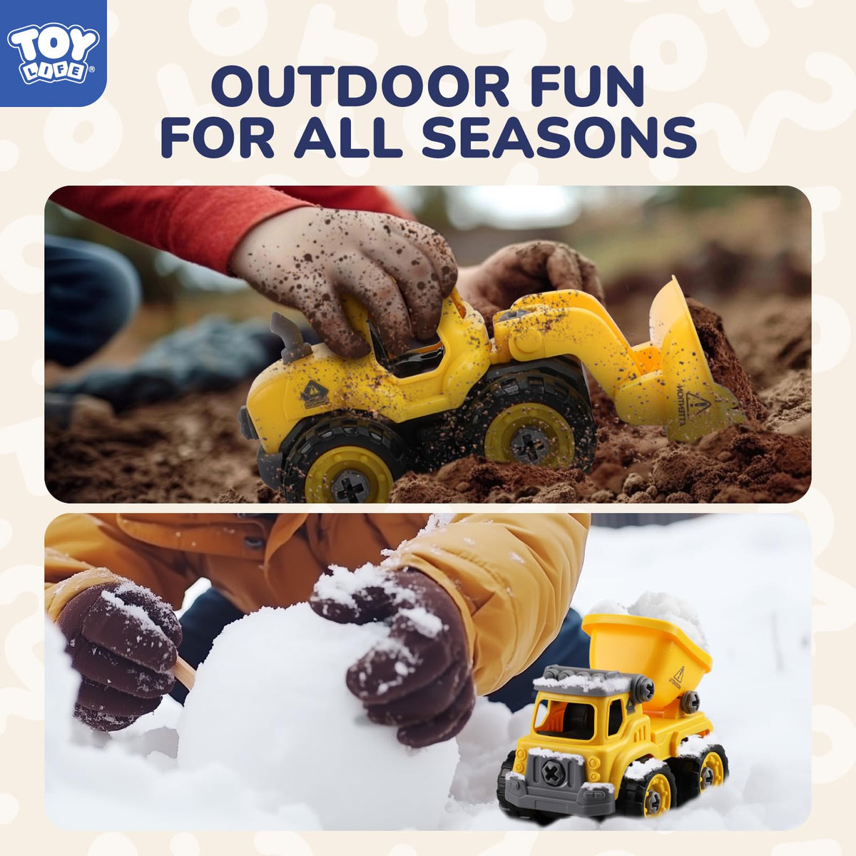 TOY Life Take Apart Trucks – STEM Construction Toys for Ages 3–8