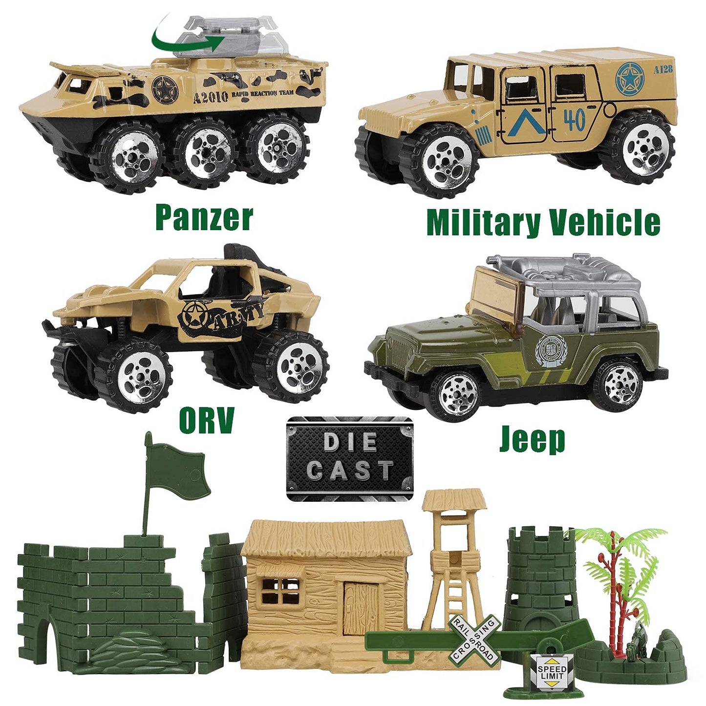 TOY Life 95 PCS Army Men Toys – Plastic Soldiers Playset for Imaginative Play
