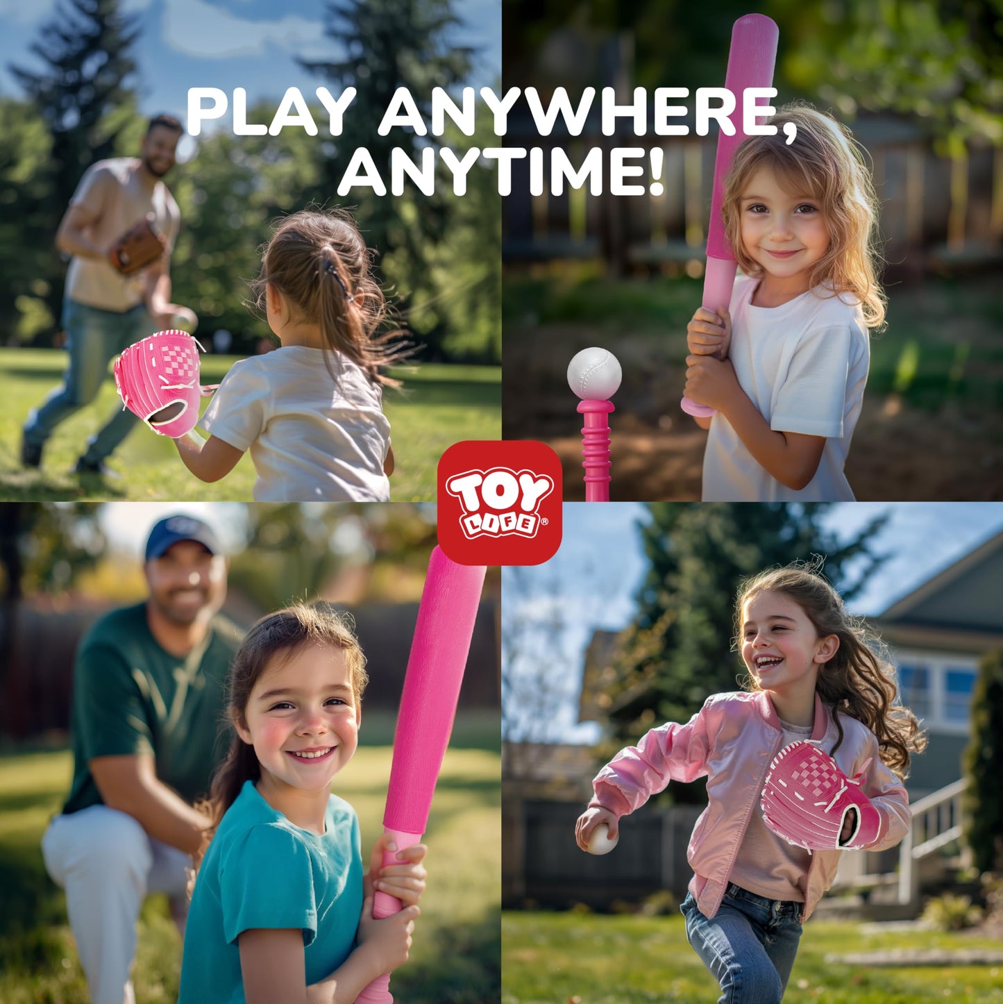 TOY Life T Ball Set for Kids 3-5 & 5-8 – Tee Ball Set with Glove & Balls